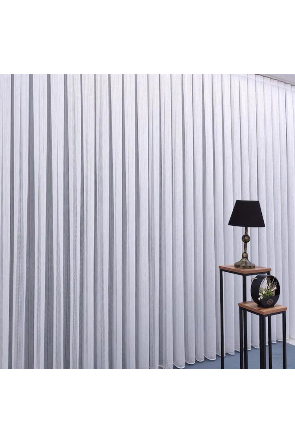 Hometex Lüks Sedefli Çelik Kort Parlak İpli Çizgili Modern Yüksek