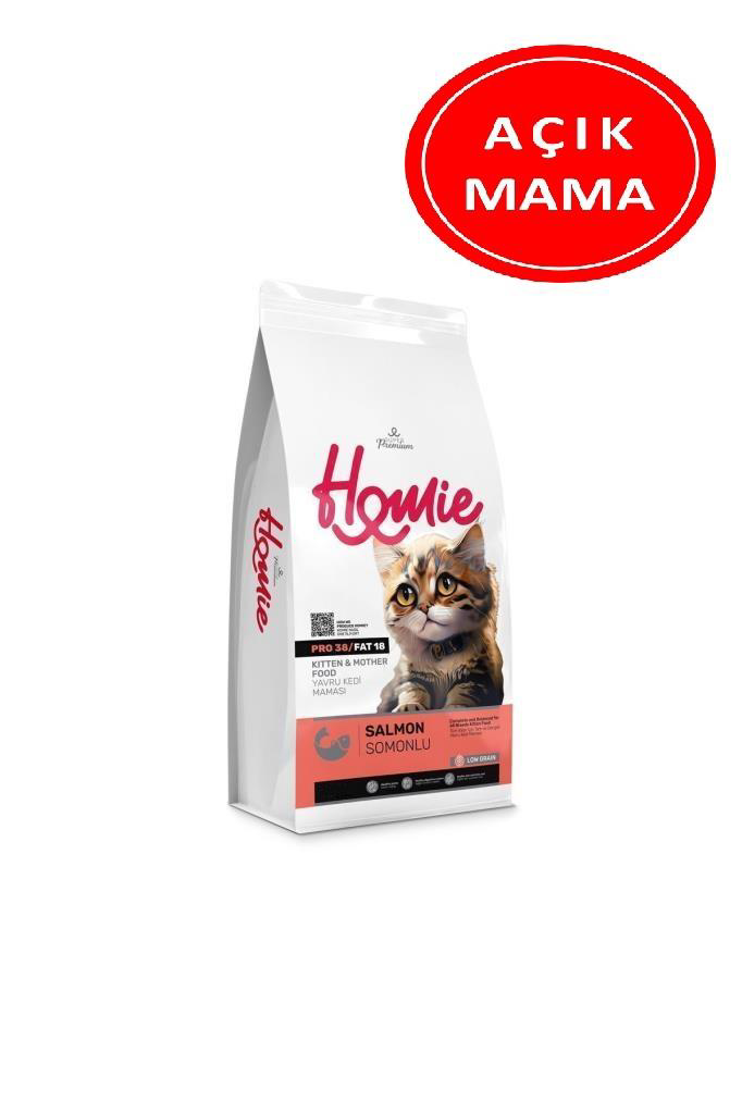 Homie Düşük Tahıllı Kitten Mother Somonlu Yavru Kedi Maması 1 Kg 