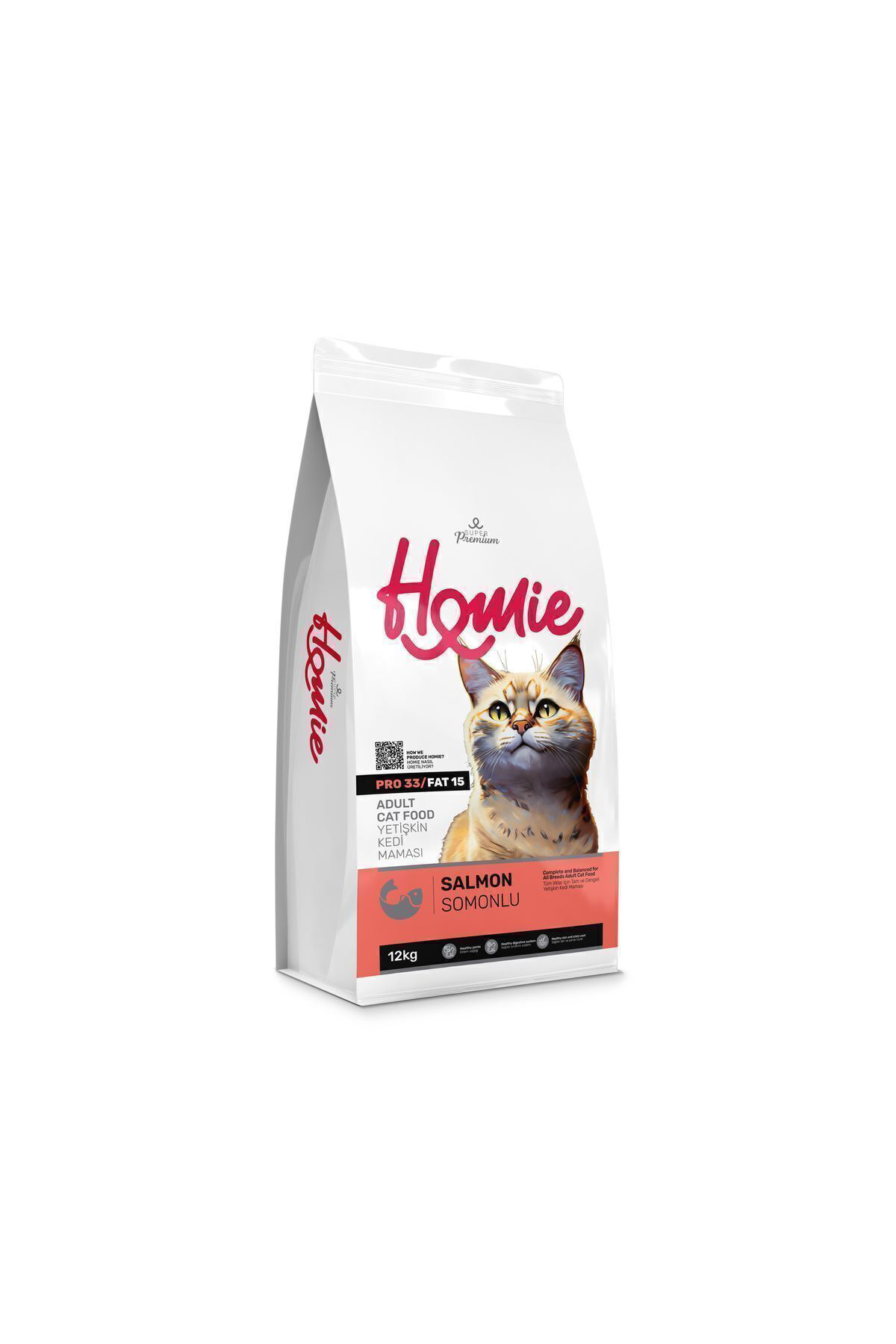 Homie  Somonlu Yetişkin Kedi Mamasi 12 Kg