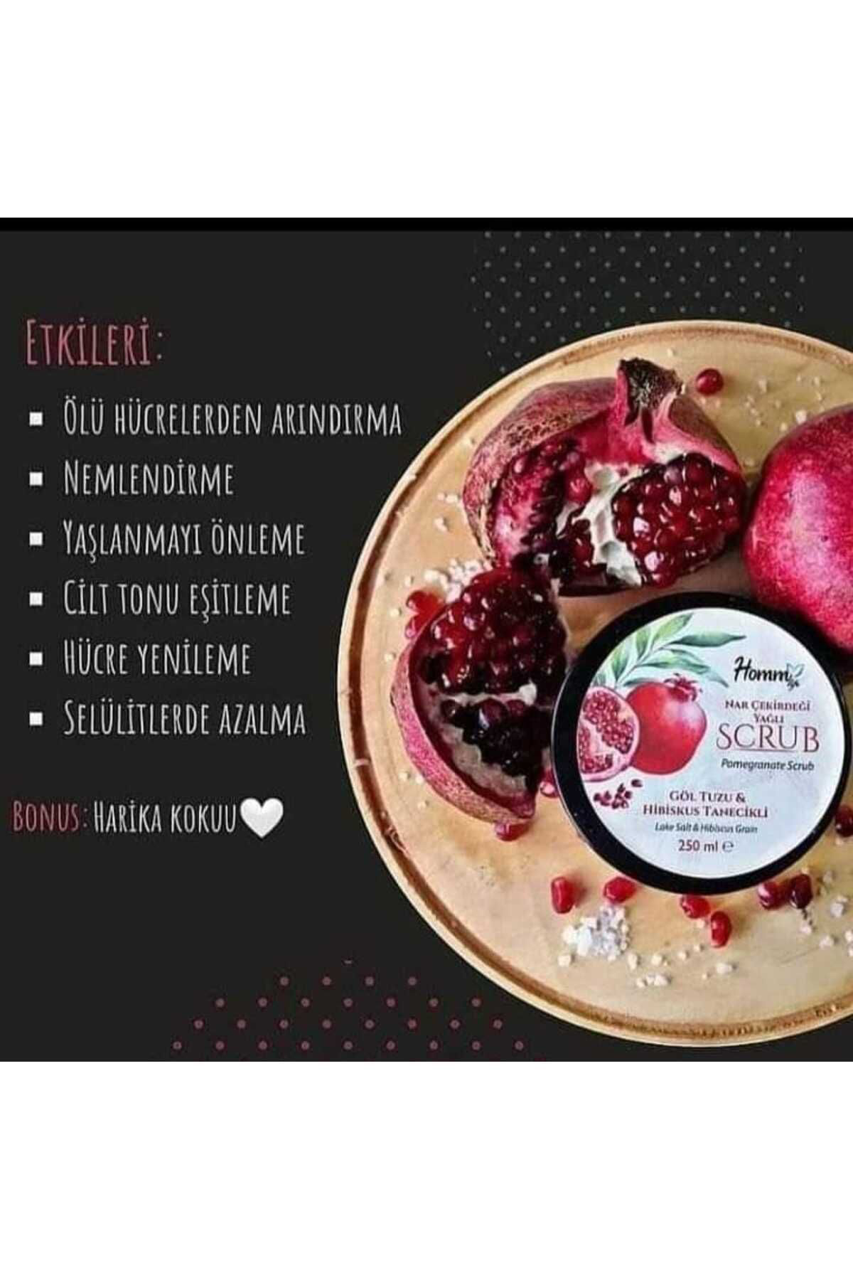 Homm Bitkisel Nar Çekirdeği Yağlı Scrup