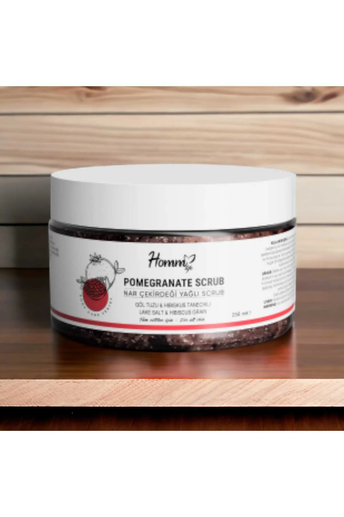 HOMM BİTKİSEL NAR ÇEKİRDEĞİ YAĞLI BİTKİ TANECİKLİ SCRUB 250 ML