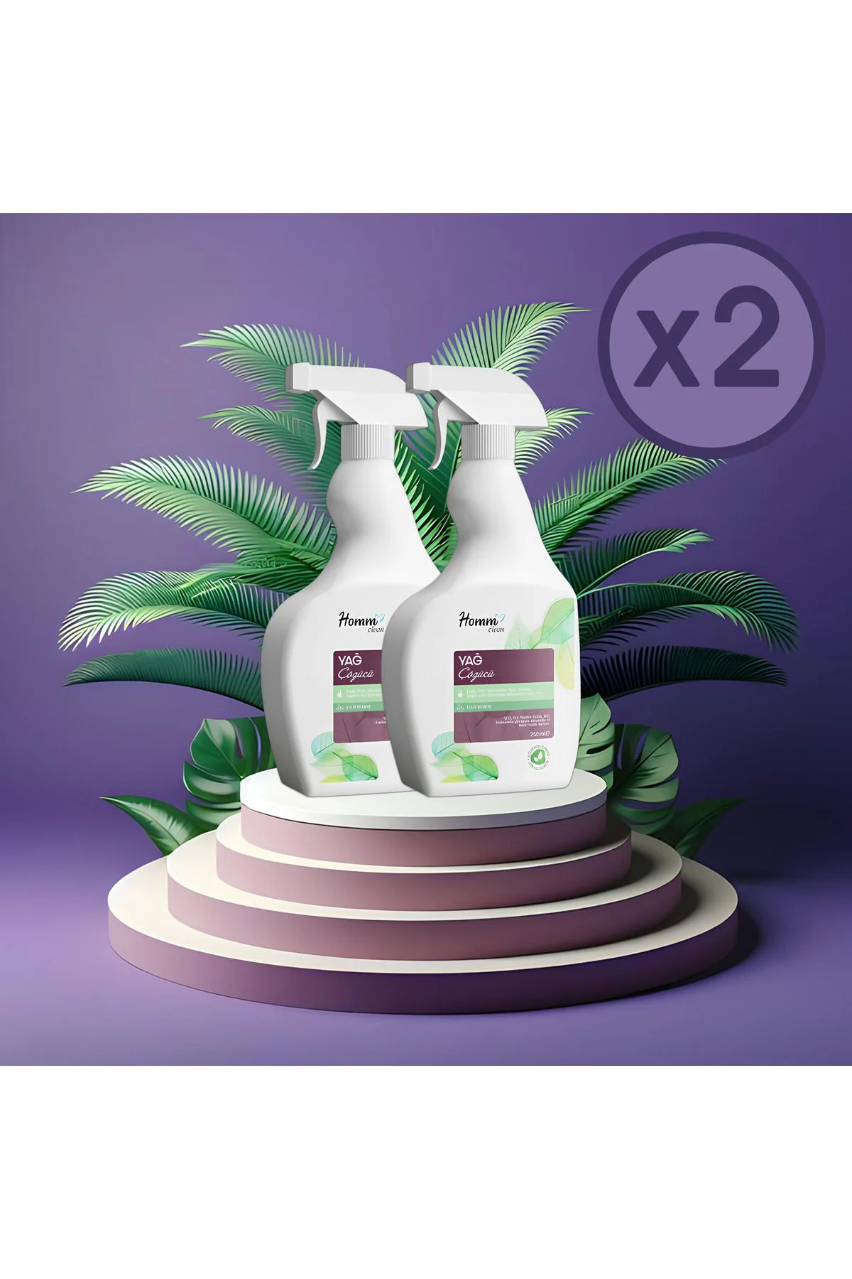 HOMM CLEAN YAĞ ÇÖZÜCÜ SPREY 750 ML 2 ADET