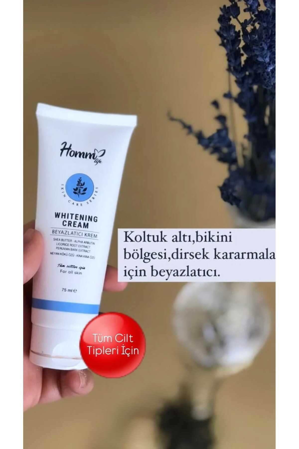 Homm Bitkisel Homm Life Beyazlatıcı Krem 75 Ml Tüm Cilt Tipleri İçin