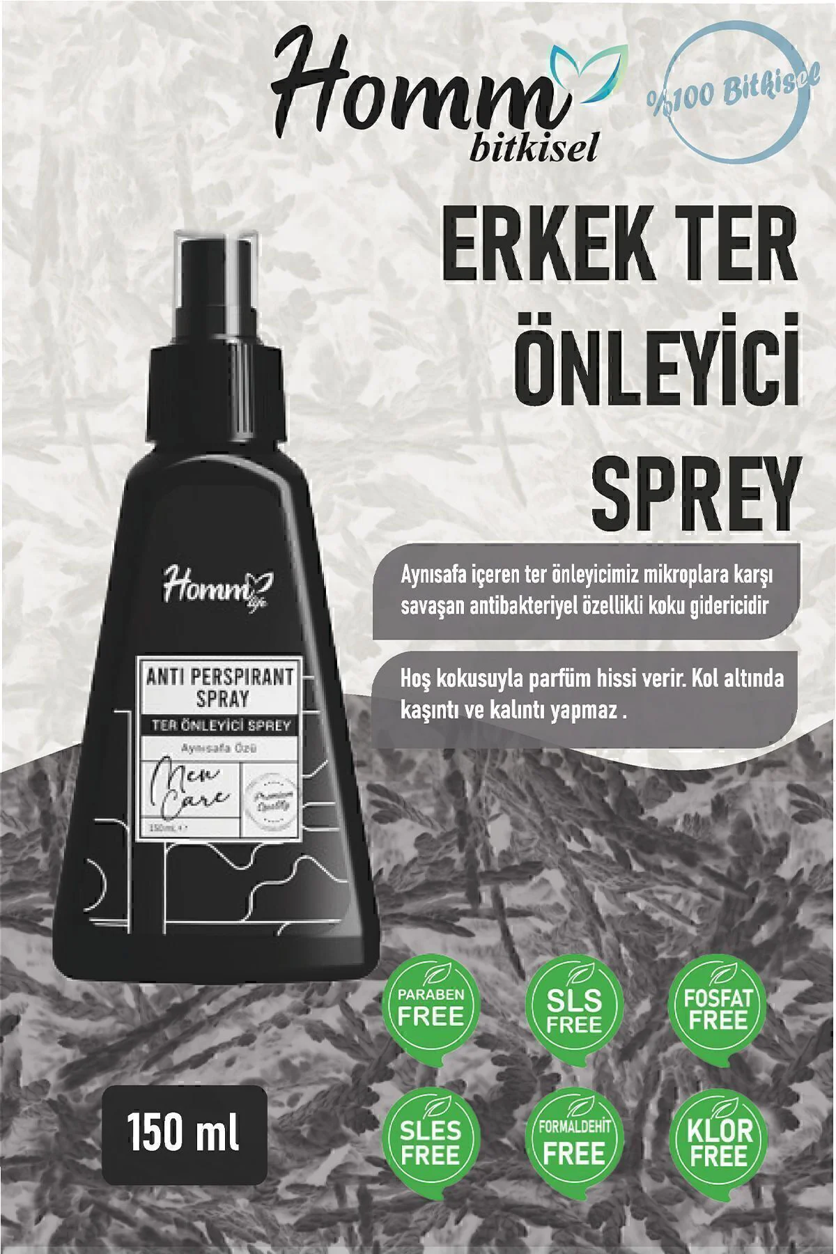 Homm Lıfe Erkek Ter Önleyici Sprey 150 ml