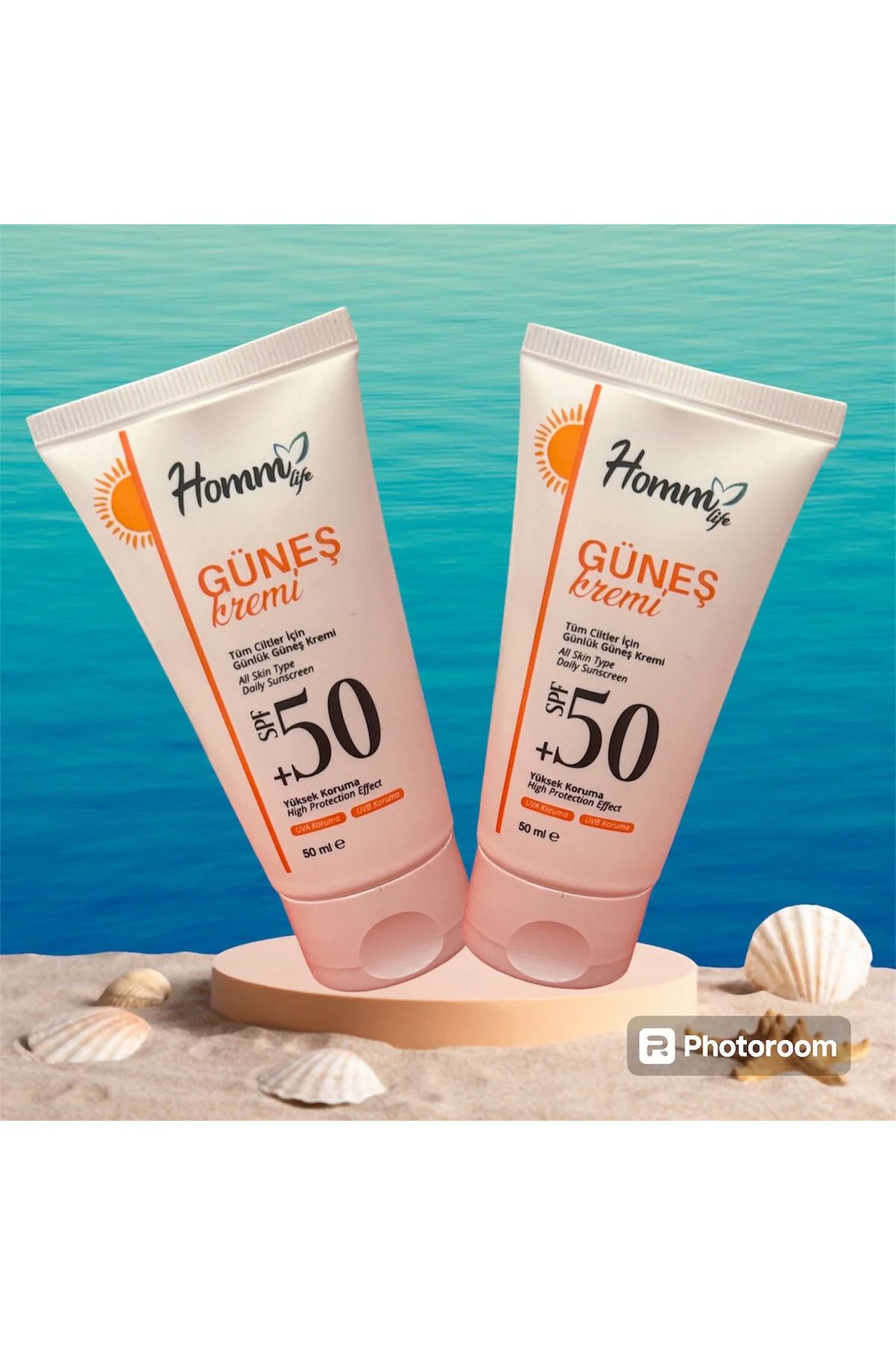 HOMM LIFE GÜNEŞ KREMİ 50 SPF 50 ML 2 Adet