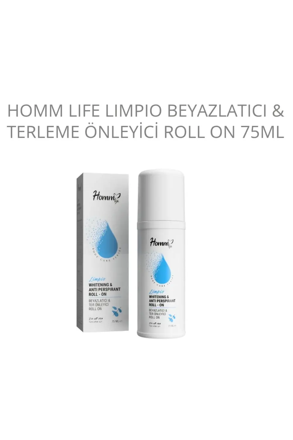 Homm Life limpio beyazlatıcı ve Terleme Önleyici Roll on