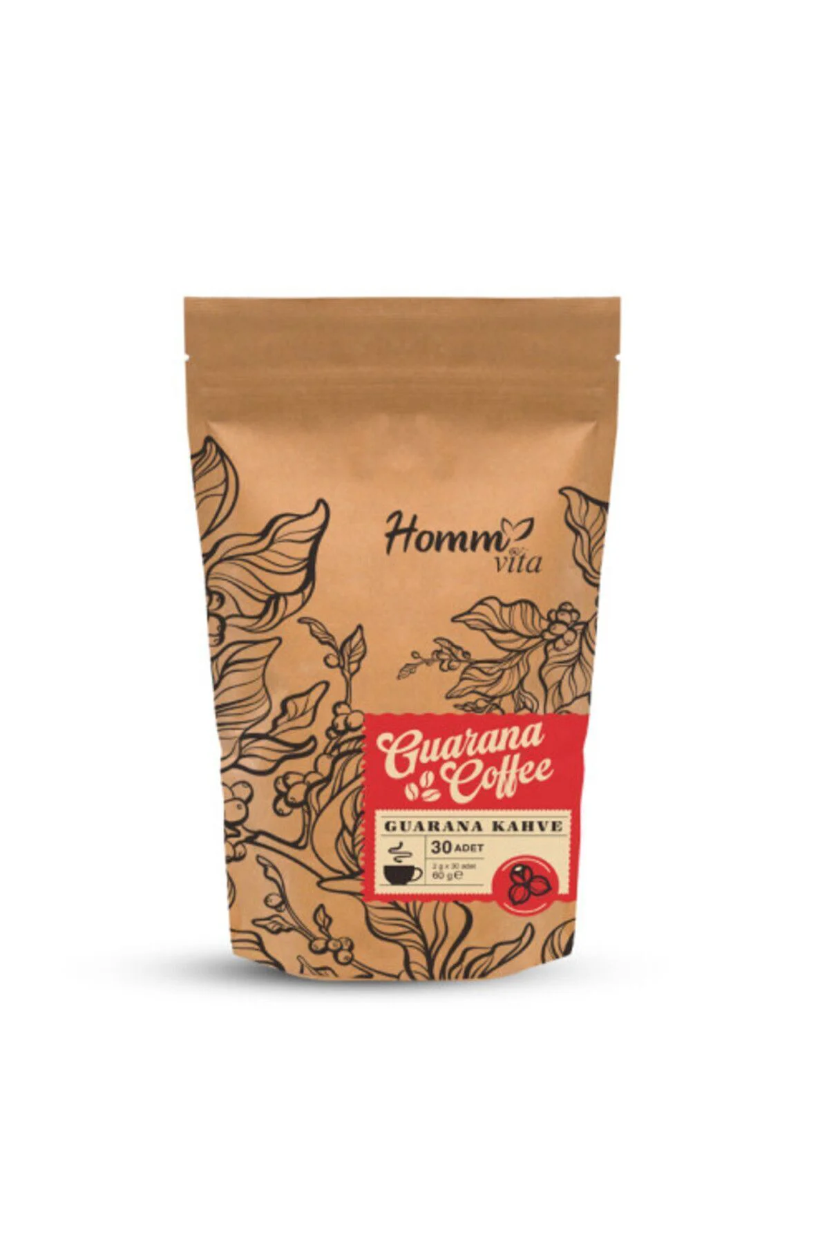 HOMM VITA GUARANA KAHVE 30 ADET 60GR 2Lİ( 2 X30= 60ADET)