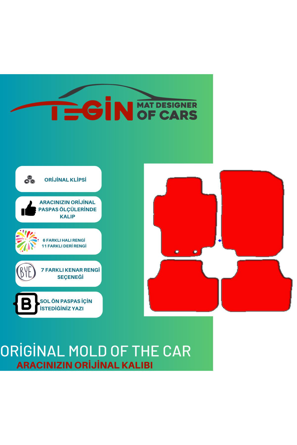 Honda Accord 2002-2007 Prime Siyah Deri Siyah Kenar Paspas Paspas