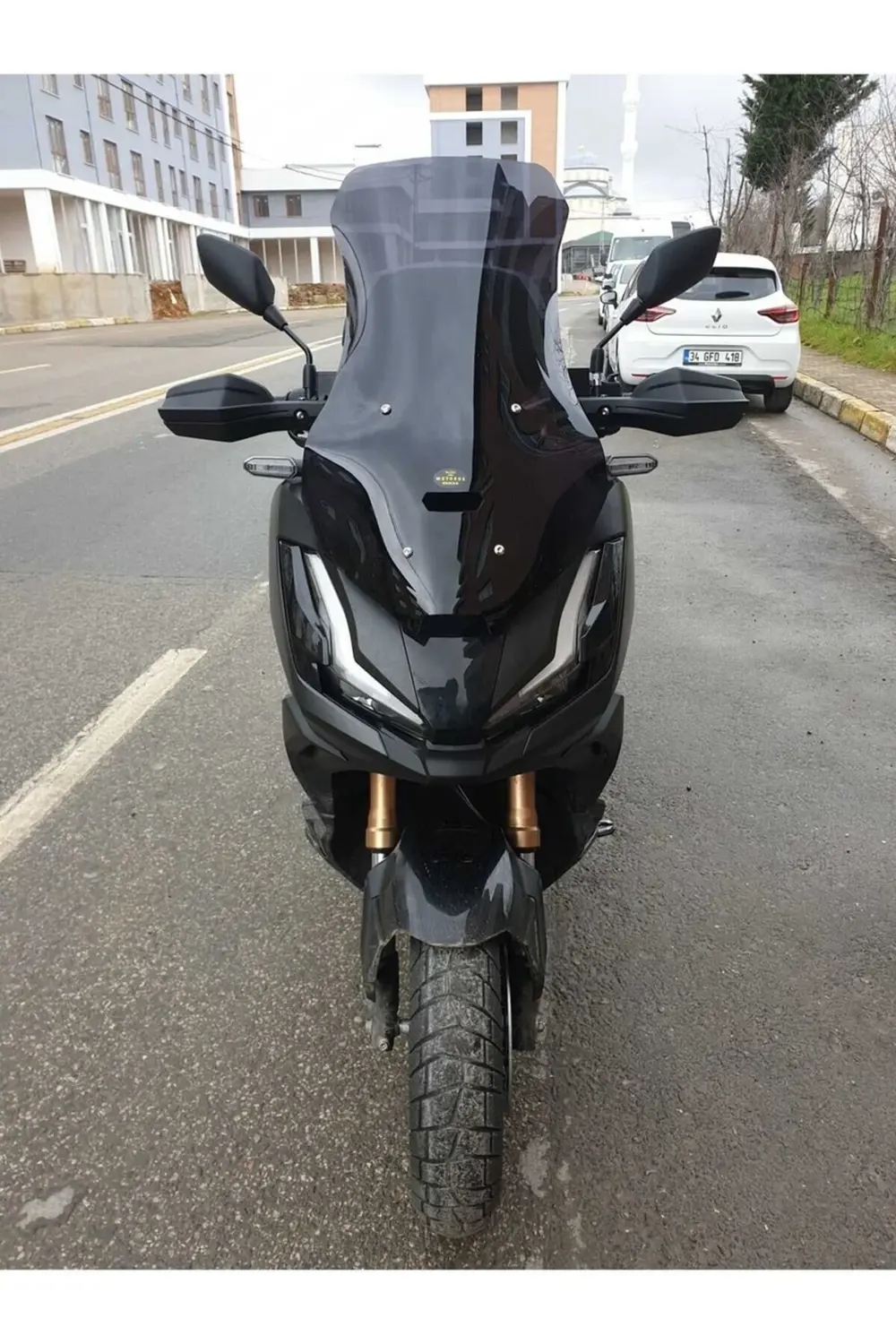 Honda Adv 350 Ön Cam 2023-2025 Model 72cm Siyah Renkli 4mm UZUN