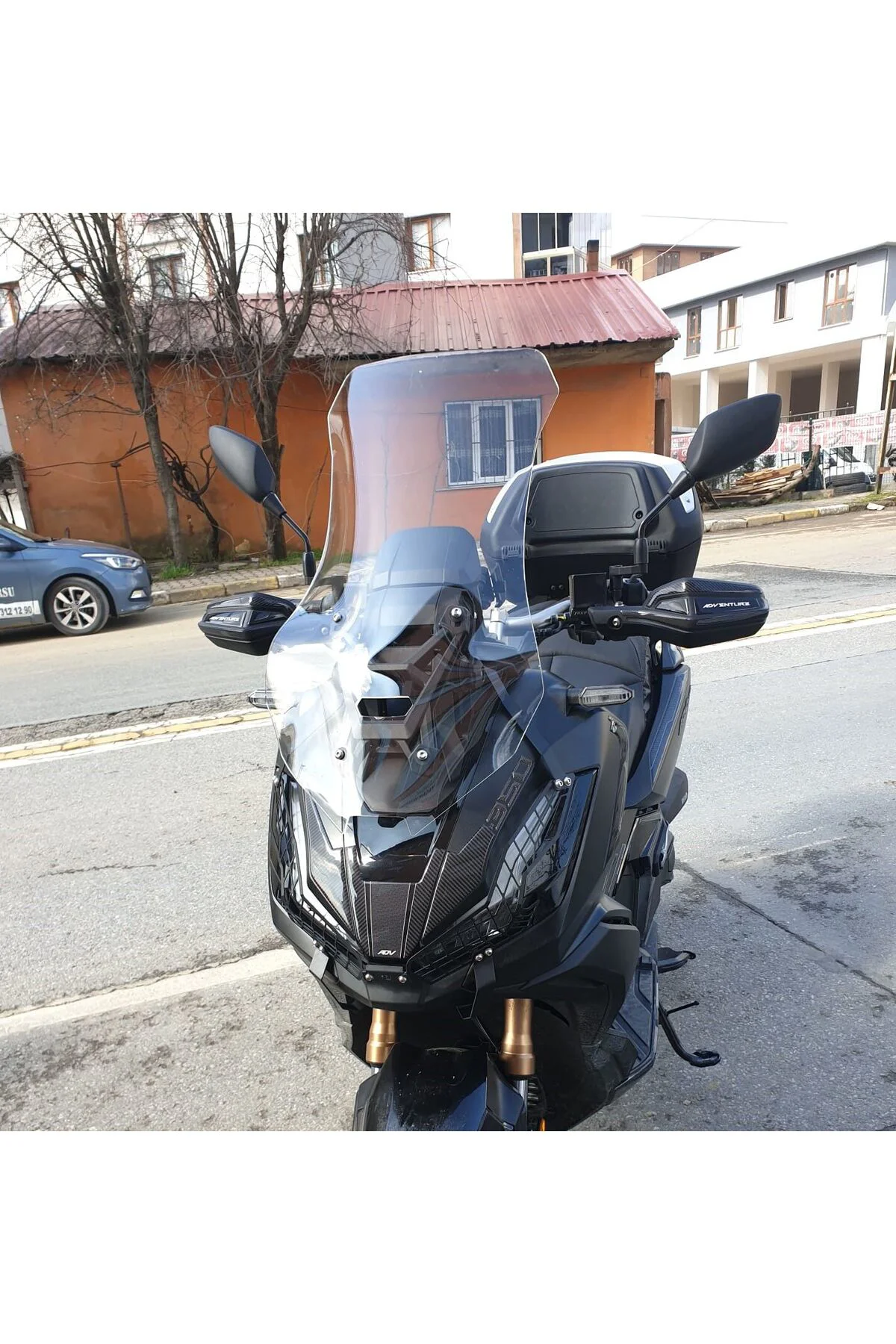Honda Adv 350 Ön Cam 2023-2026 Model 72cm Şeffaf Renkli 4mm UZUN
