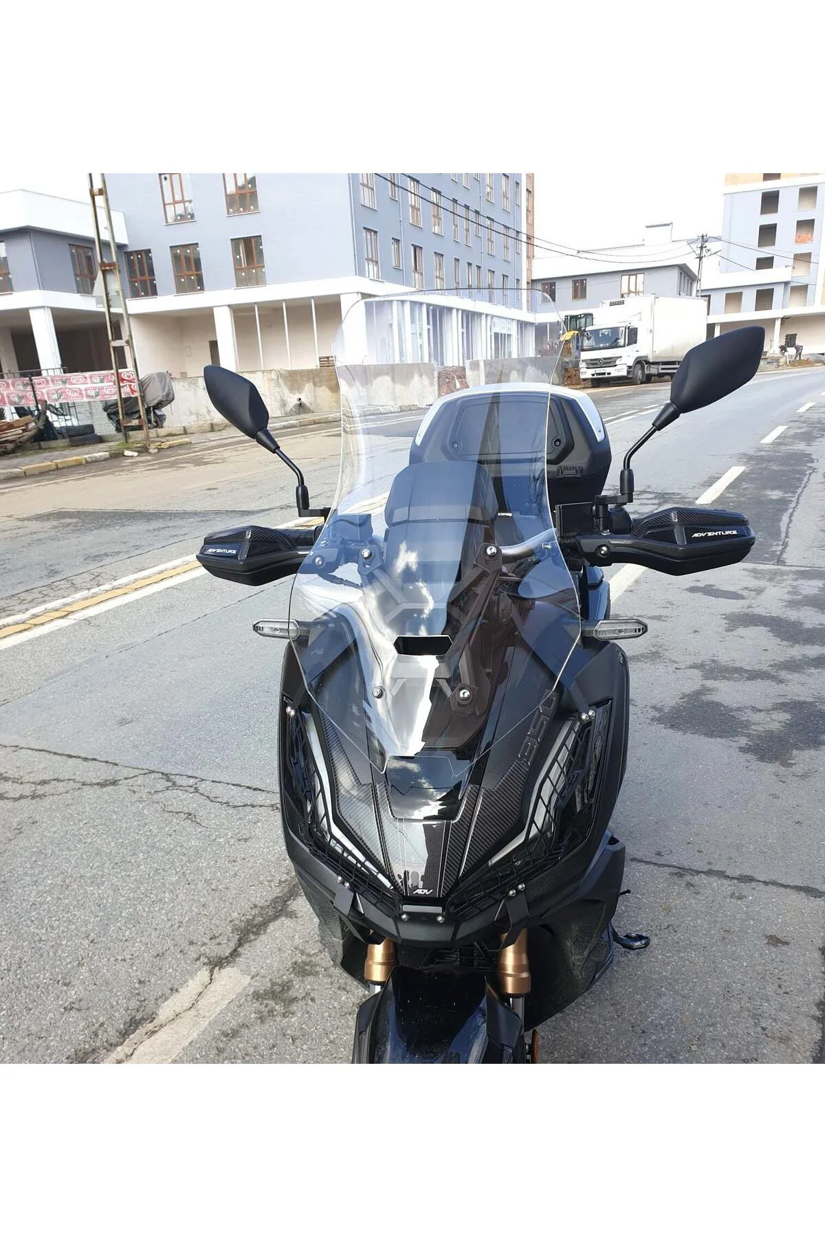 Honda Adv 350 Ön Cam 2023-2026 Model 72cm Şeffaf Renkli 4mm UZUN