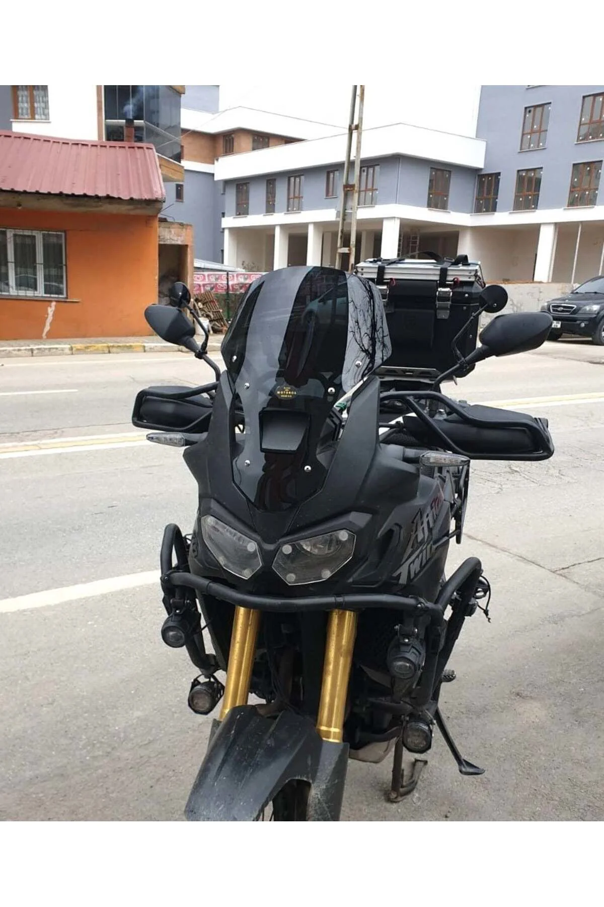 Honda Africa Twin CRF 1000 Ön Cam 2016-2020 Model 45cm Siyah Renkli 4mm SPORTİF