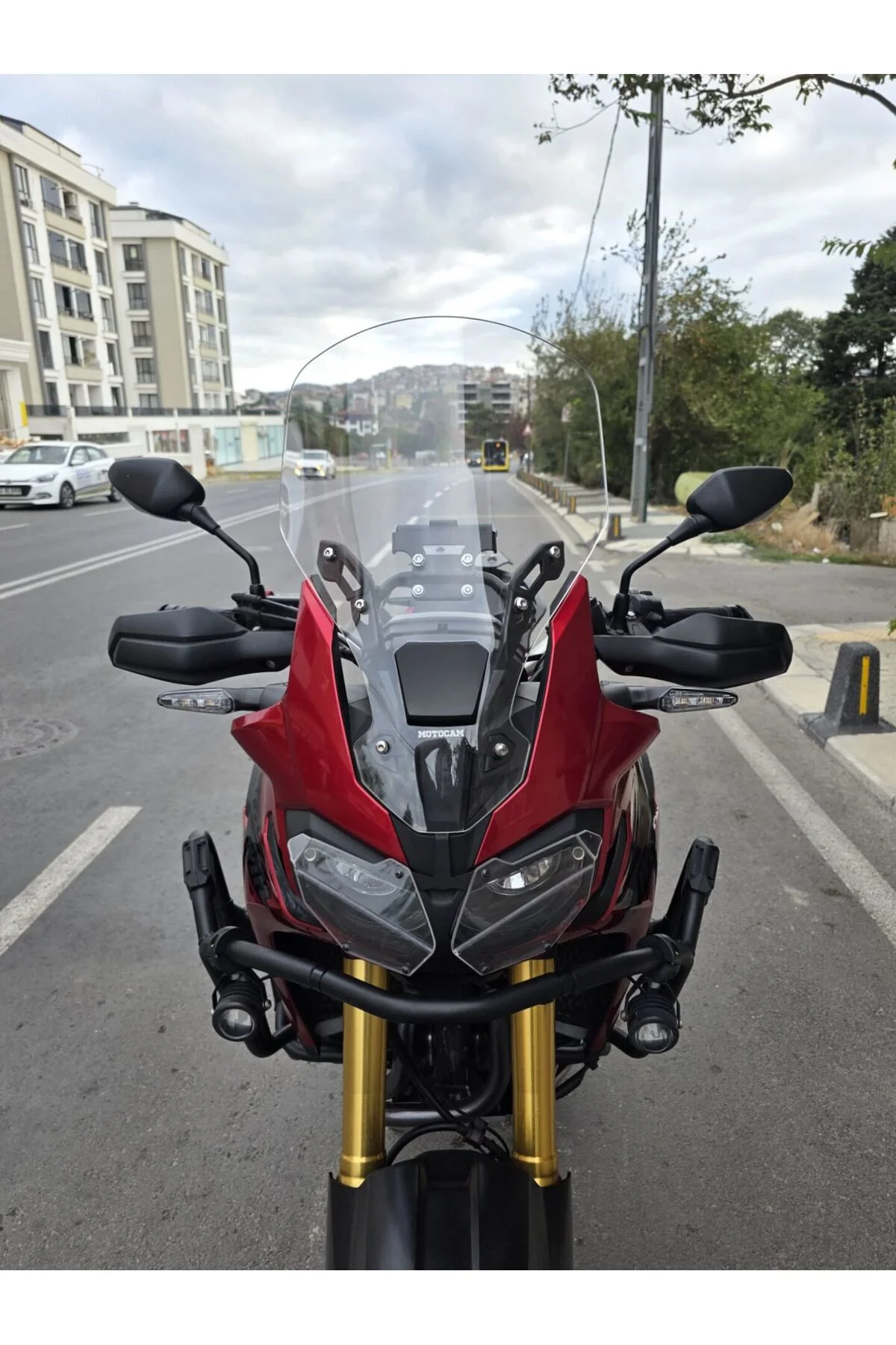 Honda Africa Twin CRF 1000 Ön Cam 2016-2020 Model 55cm Şeffaf Ren