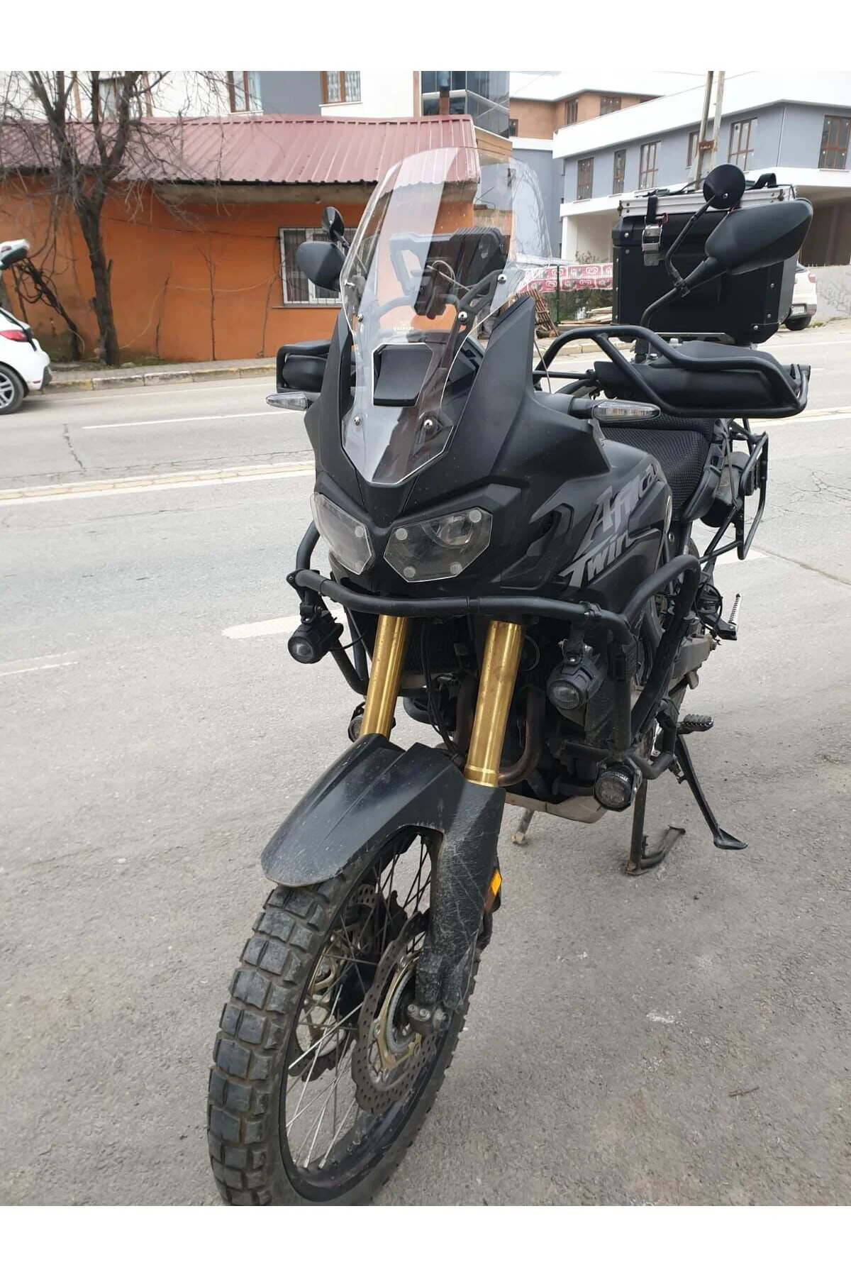 Honda Africa Twin CRF 1000 Ön Cam 2016-2020 Model 45cm Şeffaf Ren