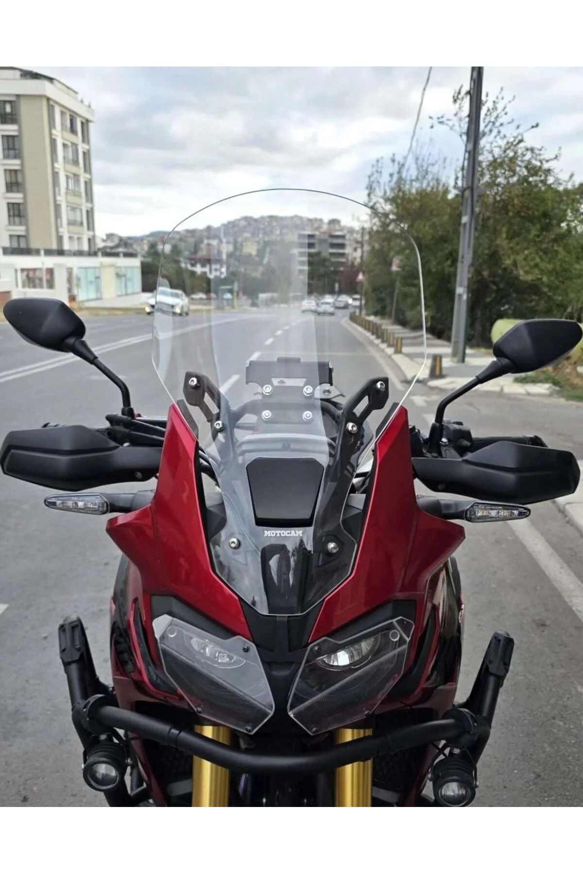 Honda Africa Twin CRF 1000 Ön Cam 2016-2020 Model 55cm Şeffaf Ren