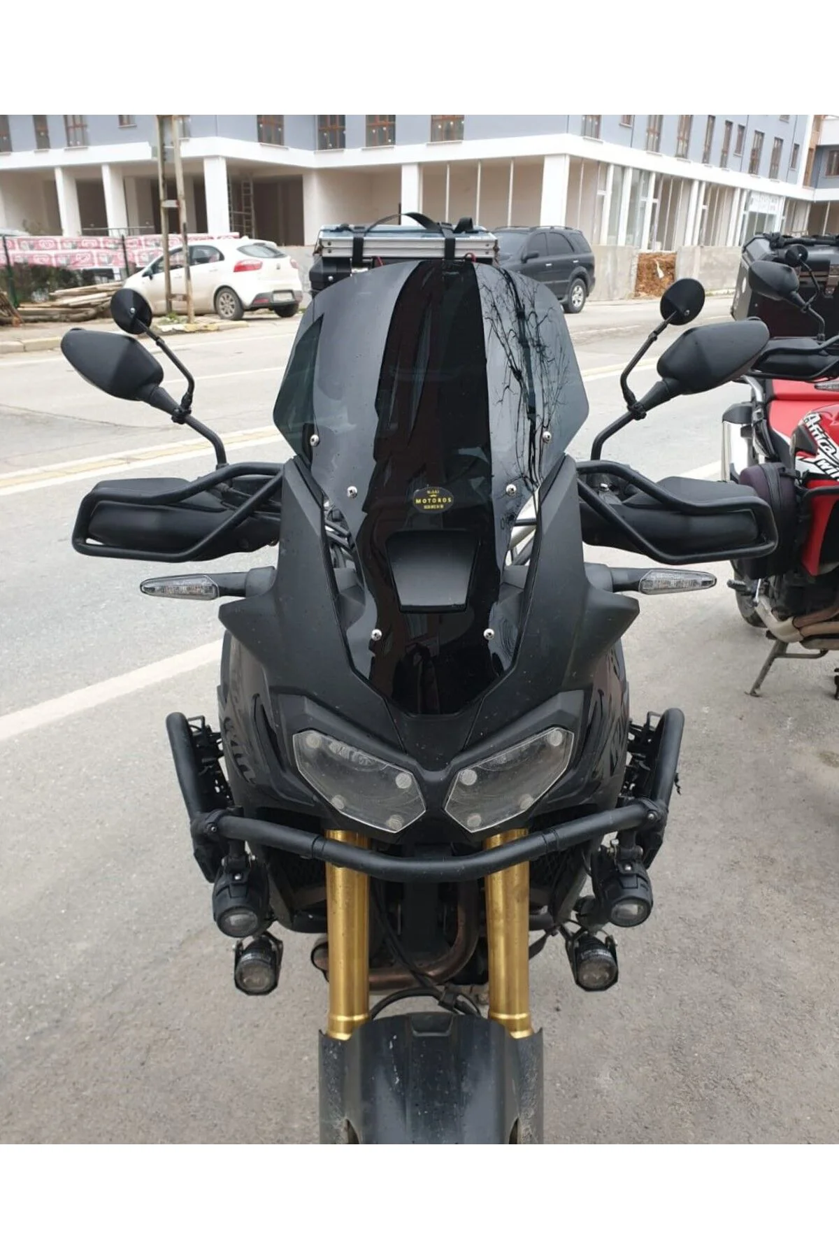 Honda Africa Twin CRF 1000 Ön Cam 2016-2020 Model 45cm Siyah Renkli 4mm SPORTİF