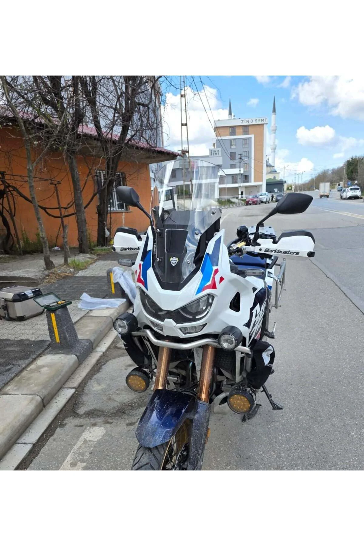 Honda Africa twin CRF 1100 L4 Ön Cam 2023-2026 Model 46cm Şeffaf 