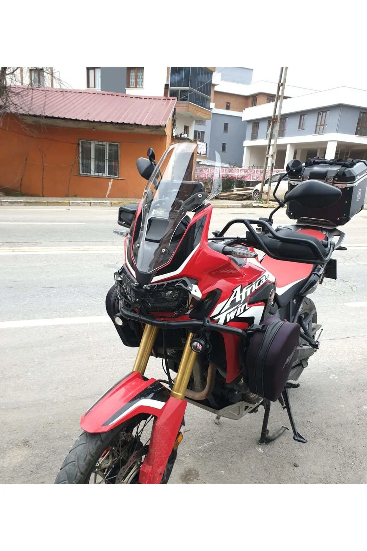 Honda Africa Twin CRF 1000 Ön Cam 2016-2020 Model 45cm Şeffaf Ren