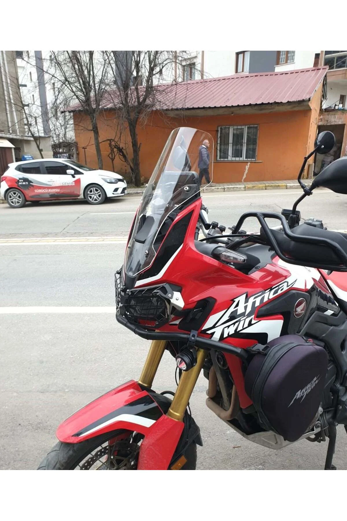 Honda Africa Twin CRF 1000 Ön Cam 2016-2020 Model 45cm Şeffaf Ren