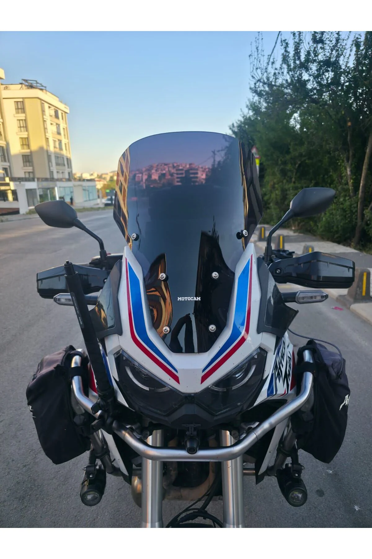 Honda Africa twin CRF 1100L L1 Ön Cam 2020-2023 Model 51cm Siyah Renkli 4mm UZUN