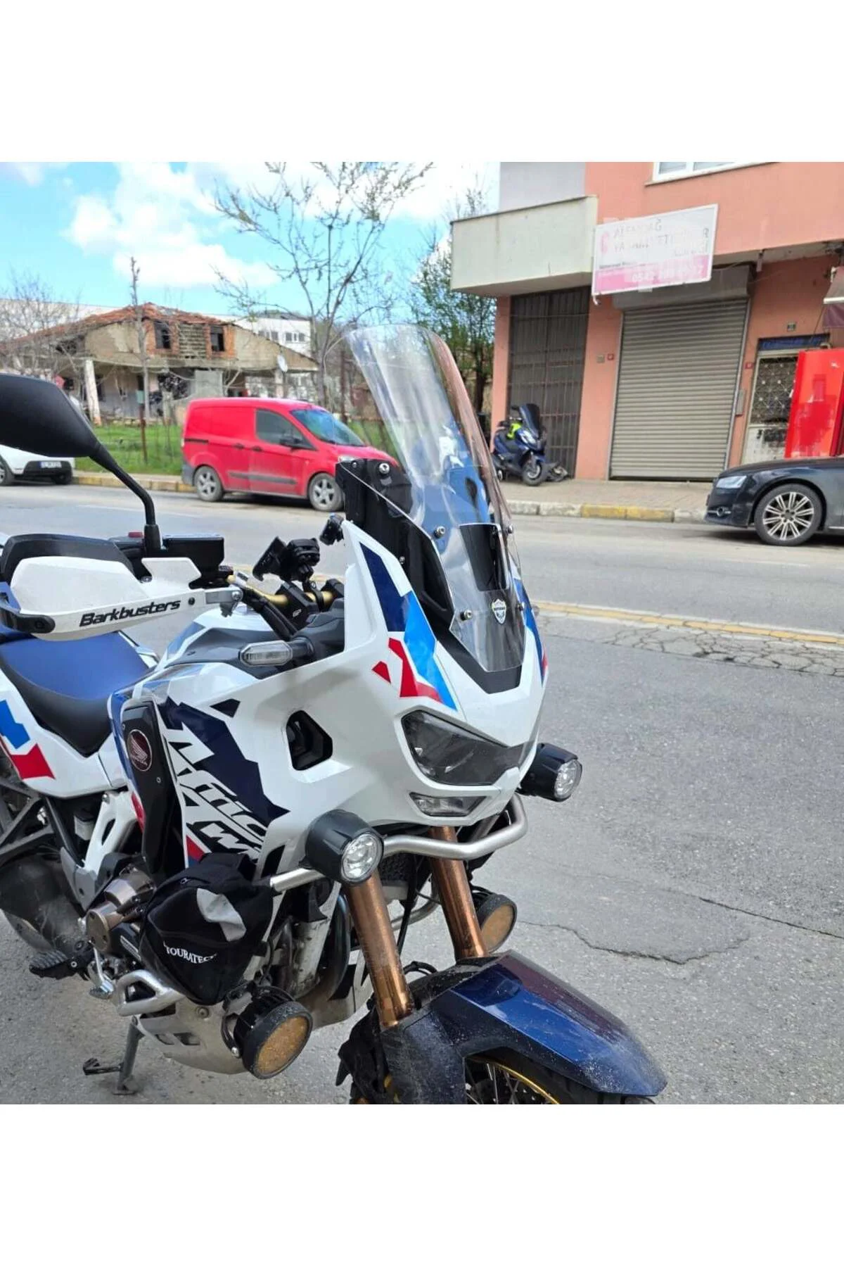 Honda Africa twin CRF 1100 L4 Ön Cam 2023-2026 Model 46cm Şeffaf 