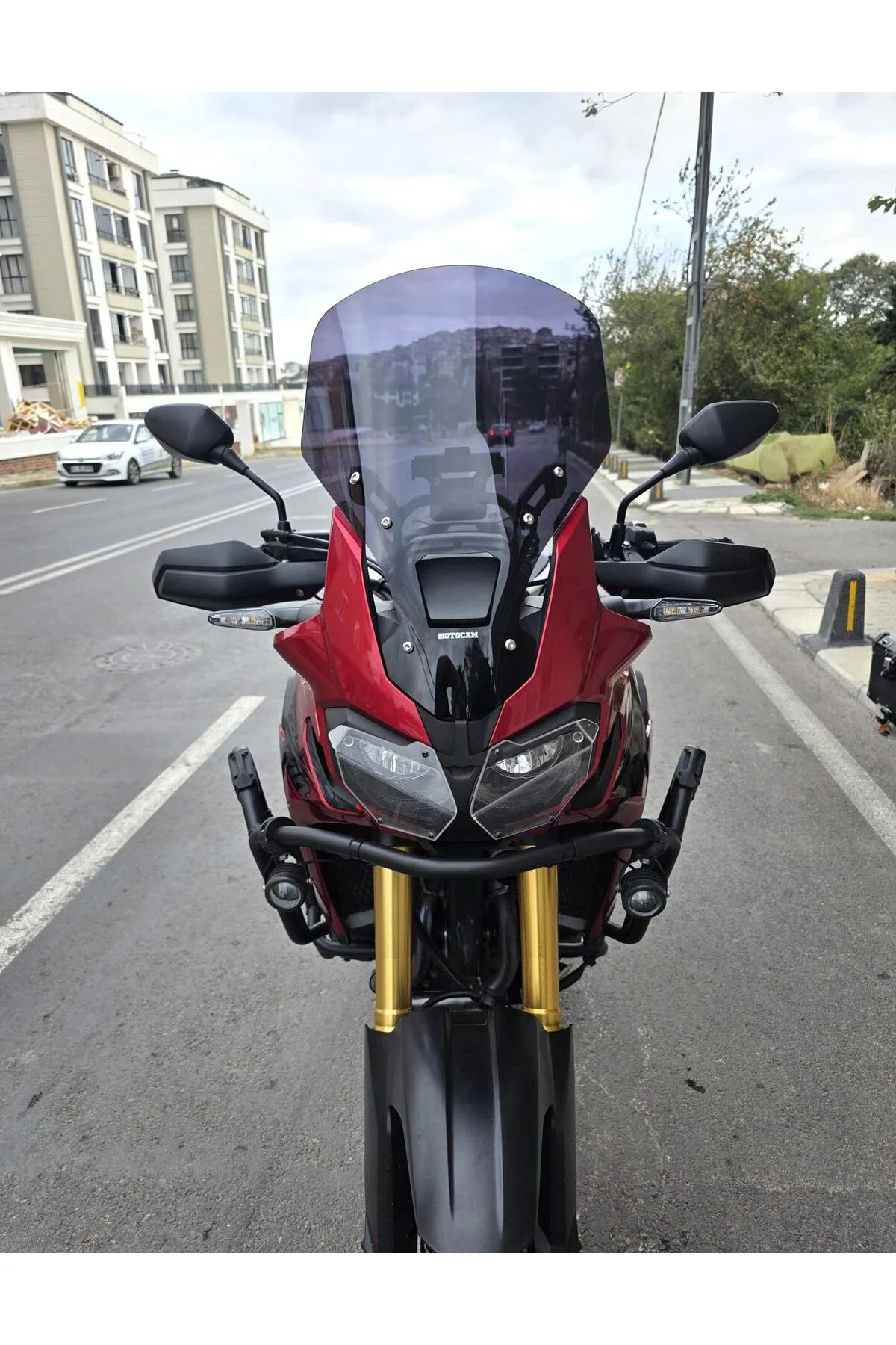 Honda Africa Twin CRF 1000 Ön Cam 2016-2020 Model 55cm Siyah Renk