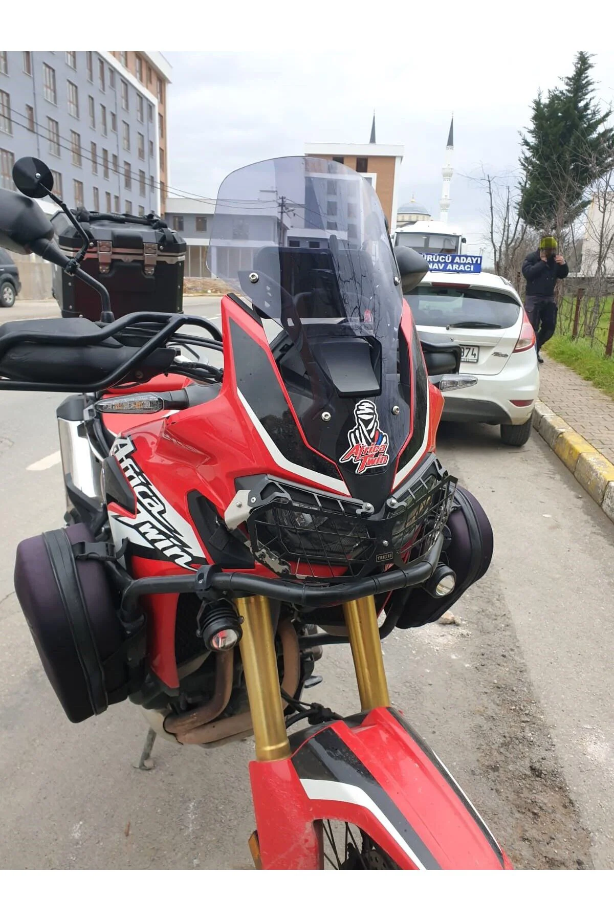 Honda Africa Twin CRF 1000 Ön Cam 2016-2020 Model 45cm Füme Renkl