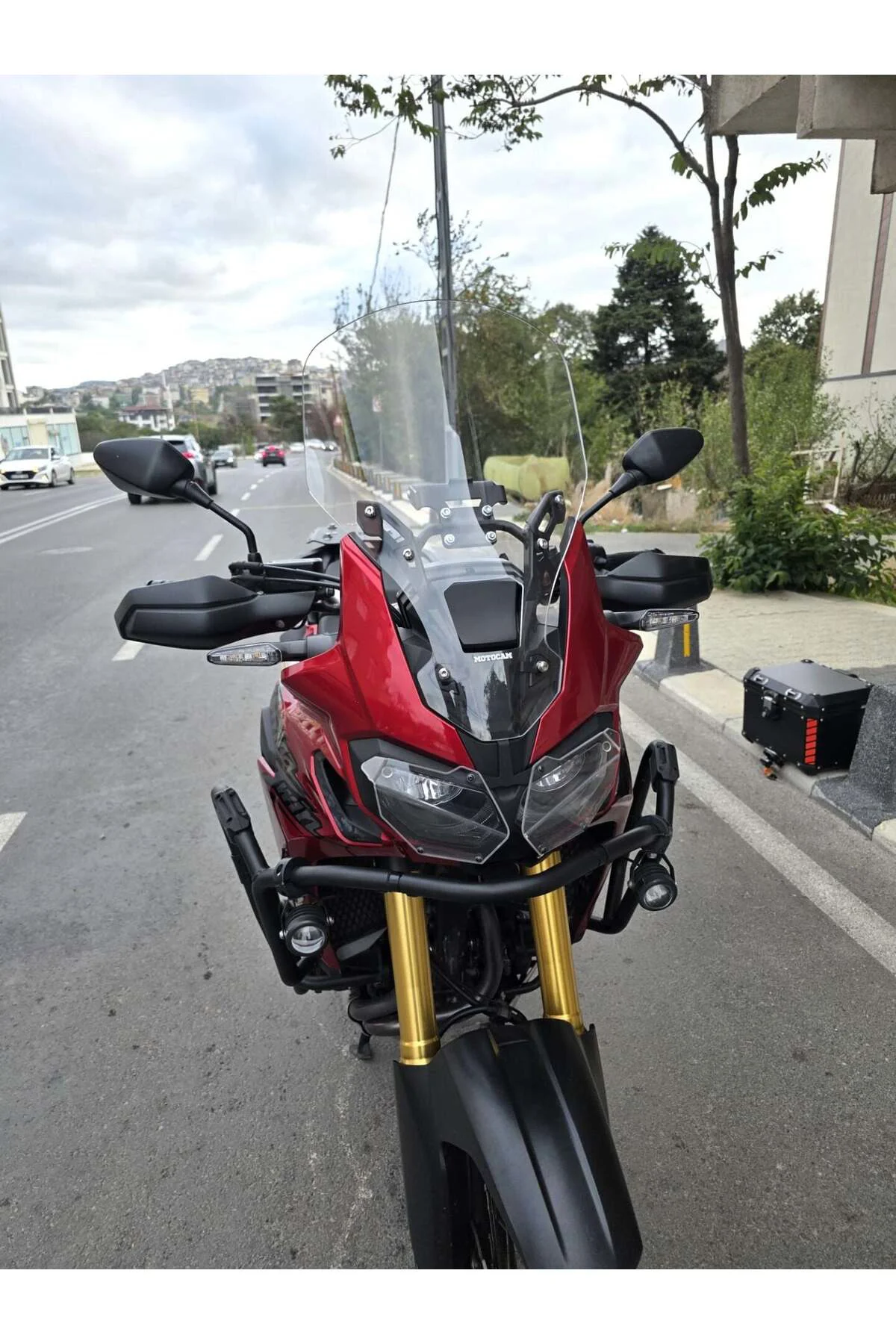 Honda Africa Twin CRF 1000 Ön Cam 2016-2020 Model 55cm Şeffaf Ren