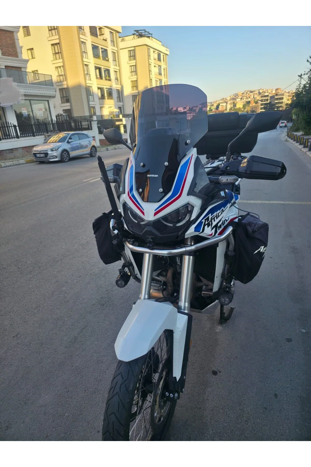Honda Africa twin CRF 1100L L1 Ön Cam 2020-2023 Model 51cm Siyah Renkli 4mm UZUN