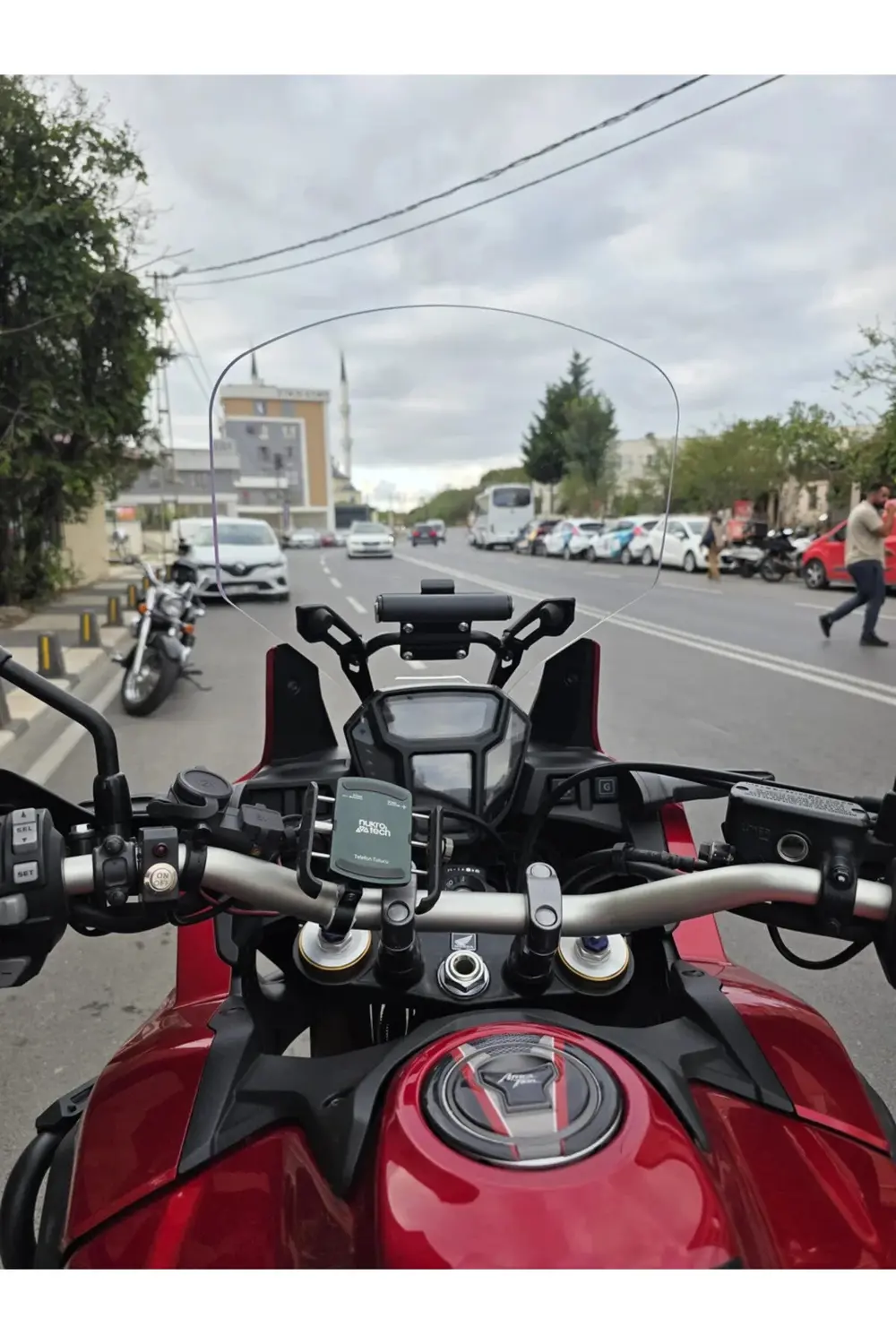 Honda Afrika Twin CRF 1000 Ön Cam 2016-2020 Model 55cm Şeffaf Ren