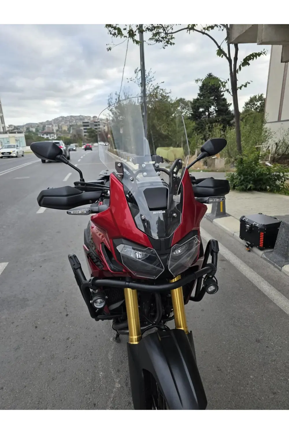 Honda Afrika Twin CRF 1000 Ön Cam 2016-2020 Model 55cm Şeffaf Ren
