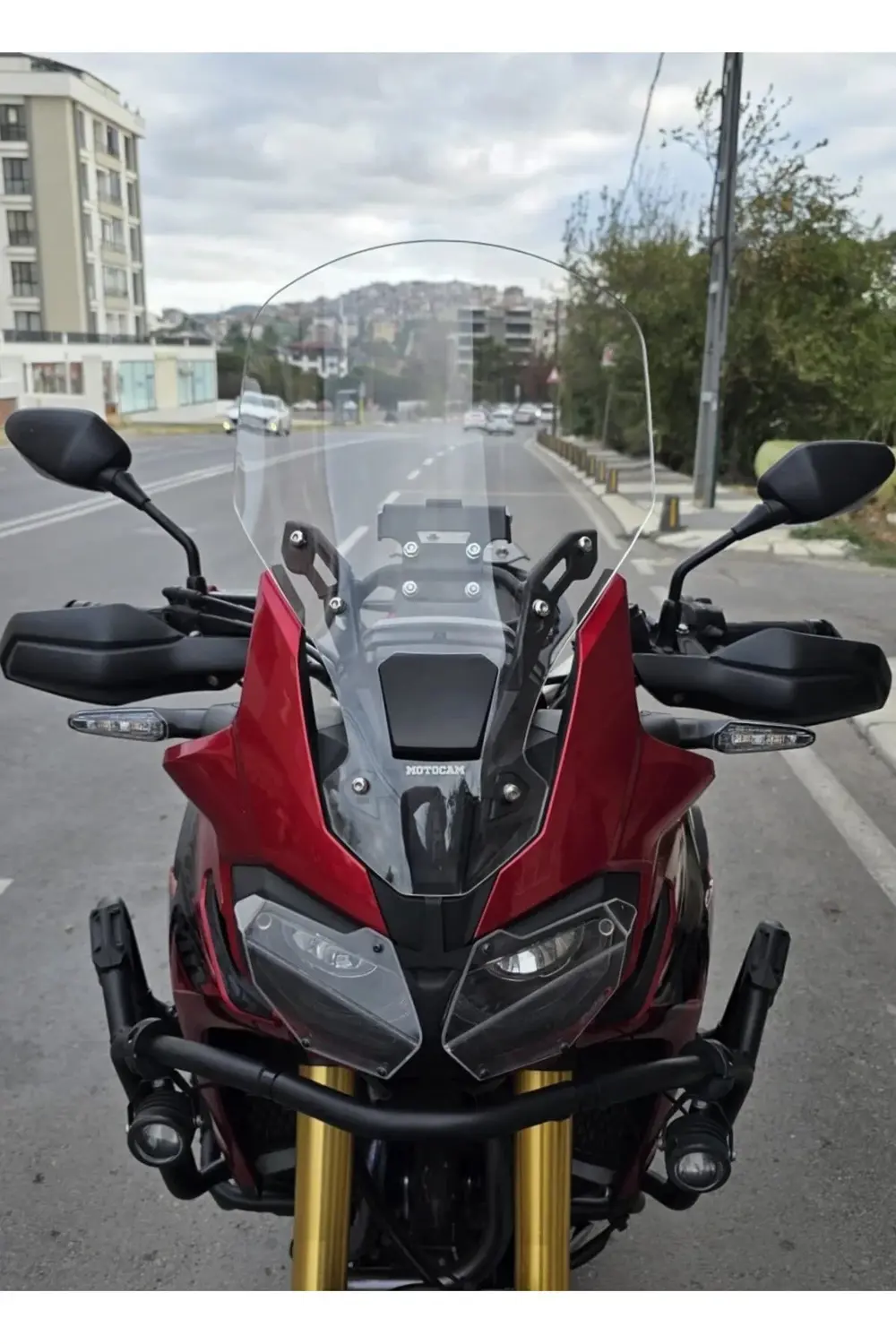 Honda Afrika Twin CRF 1000 Ön Cam 2016-2020 Model 55cm Şeffaf Ren