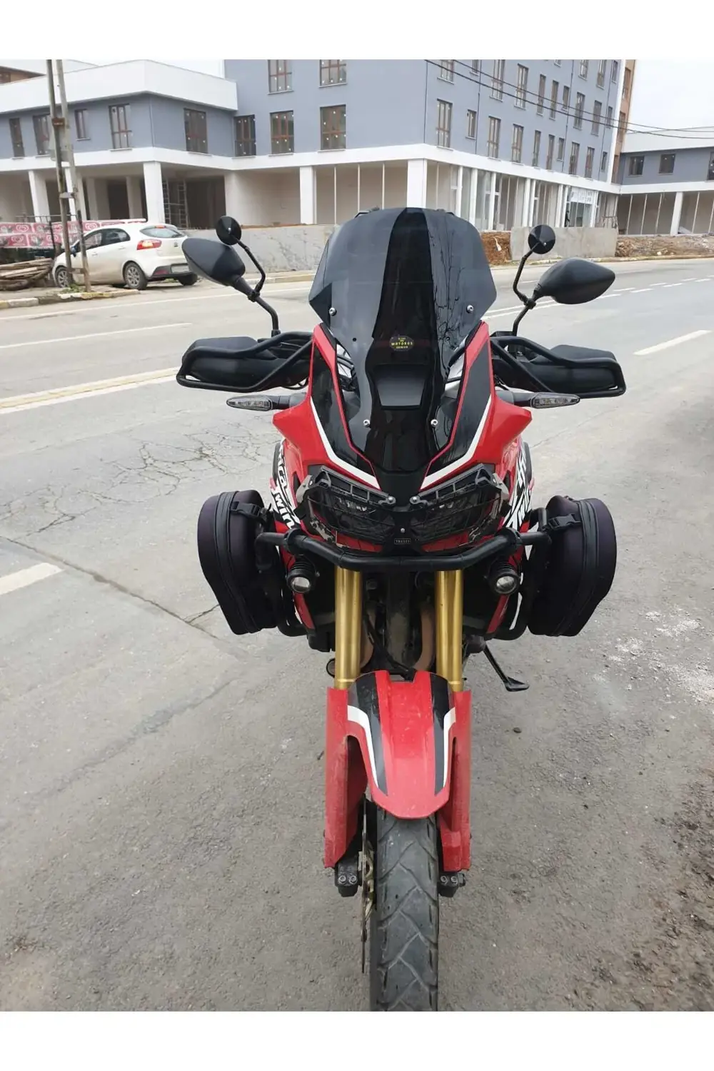 Honda Afrika Twin CRF 1000 Ön Cam 2016 2020 Model 45cm Siyah Renk