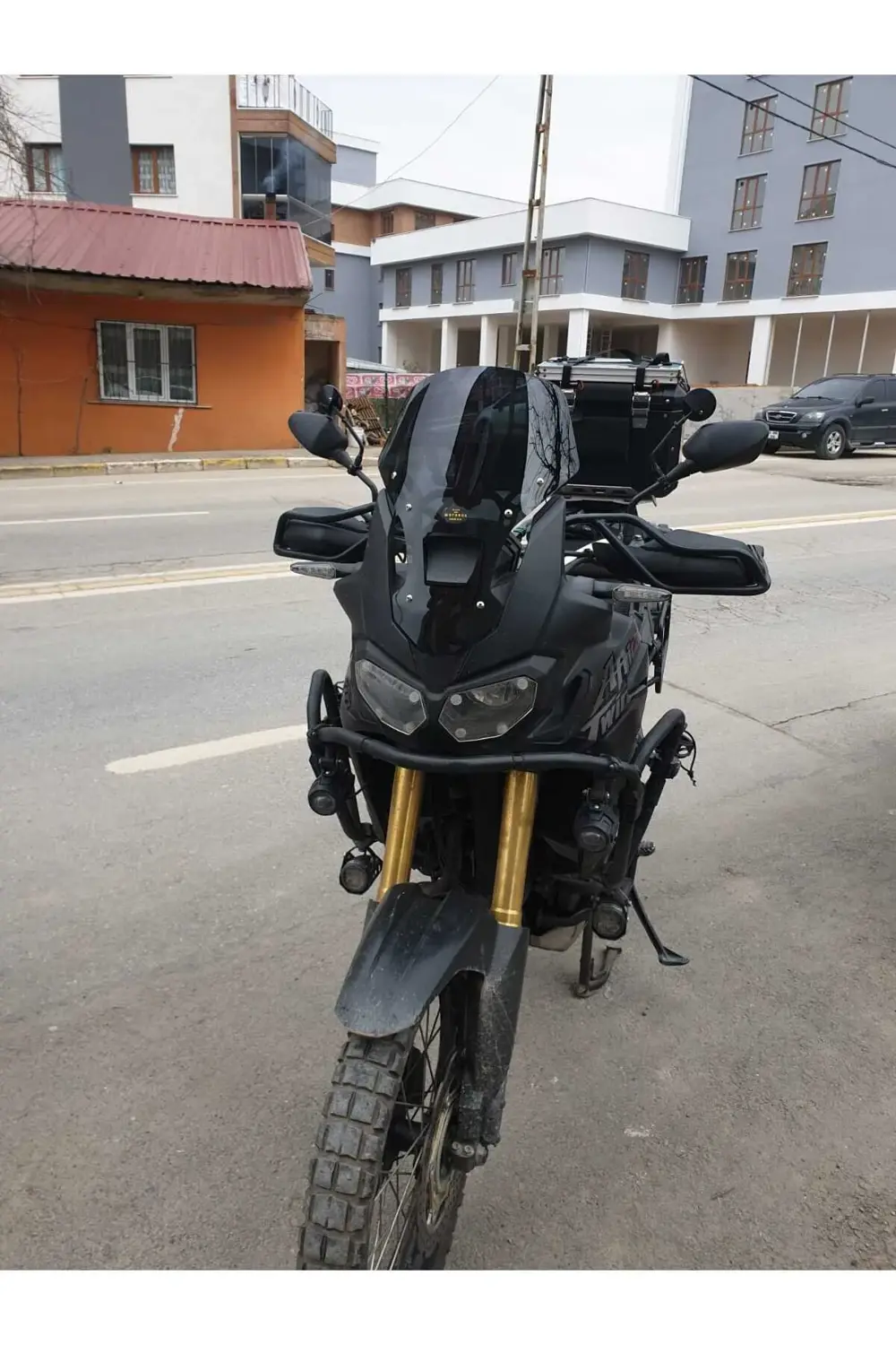 Honda Afrika Twin CRF 1000 Ön Cam 2016 2020 Model 45cm Siyah Renk