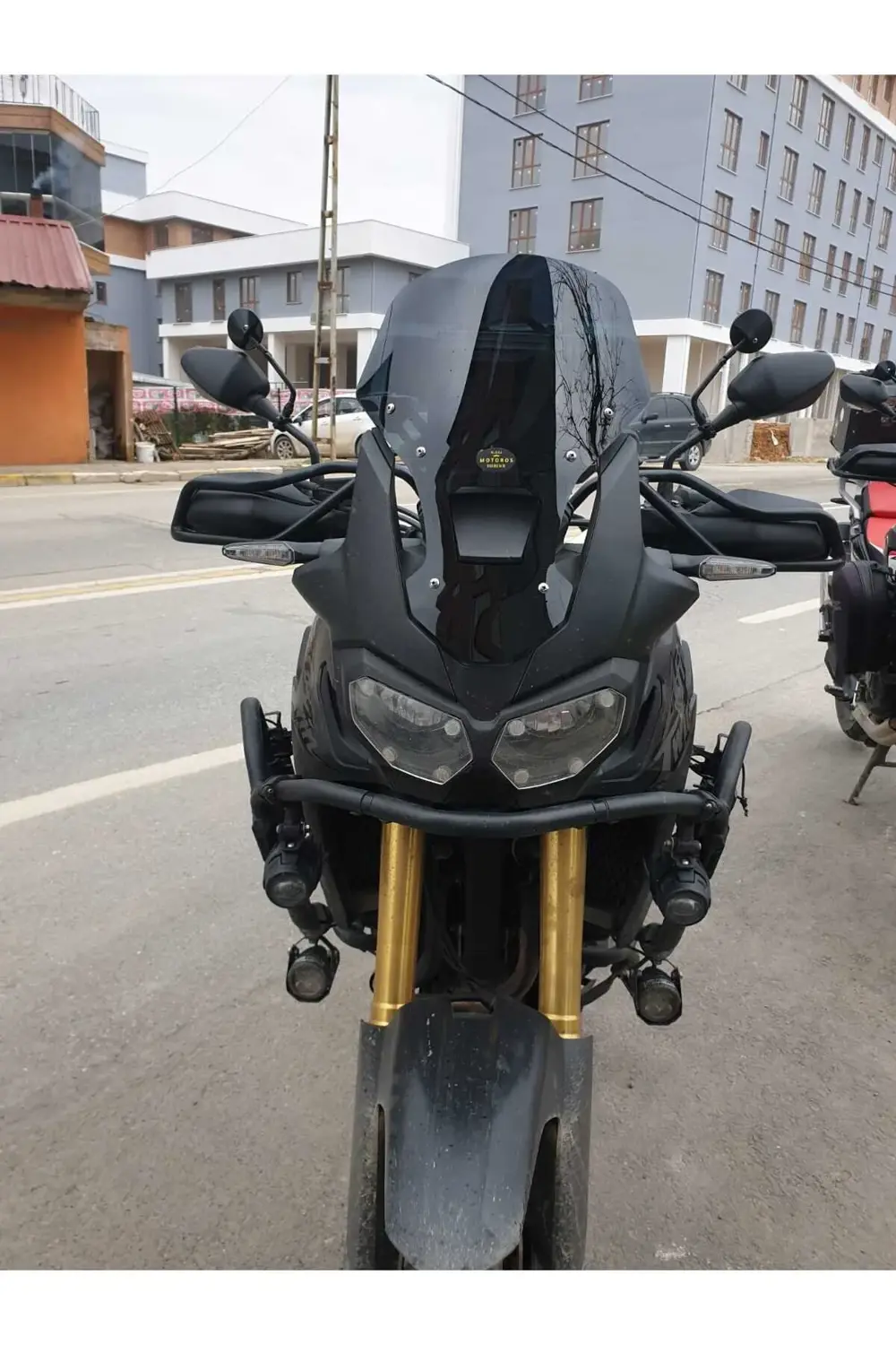 Honda Afrika Twin CRF 1000 Ön Cam 2016 2020 Model 45cm Siyah Renk