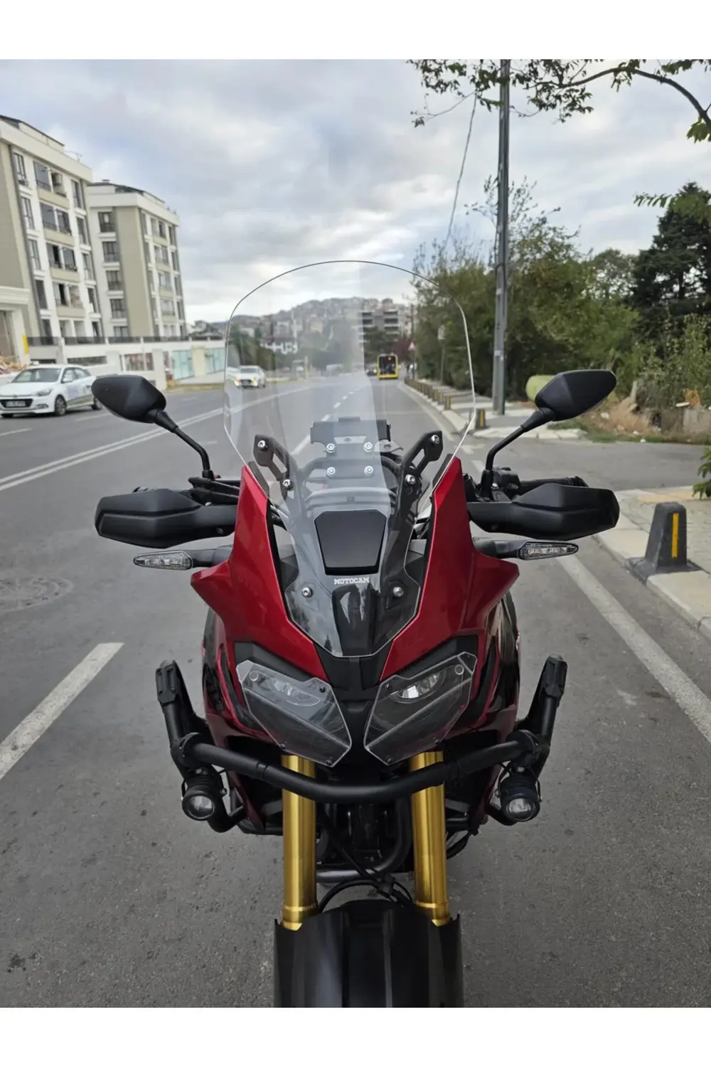 Honda Afrika Twin CRF 1000 Ön Cam 2016-2020 Model 55cm Şeffaf Ren