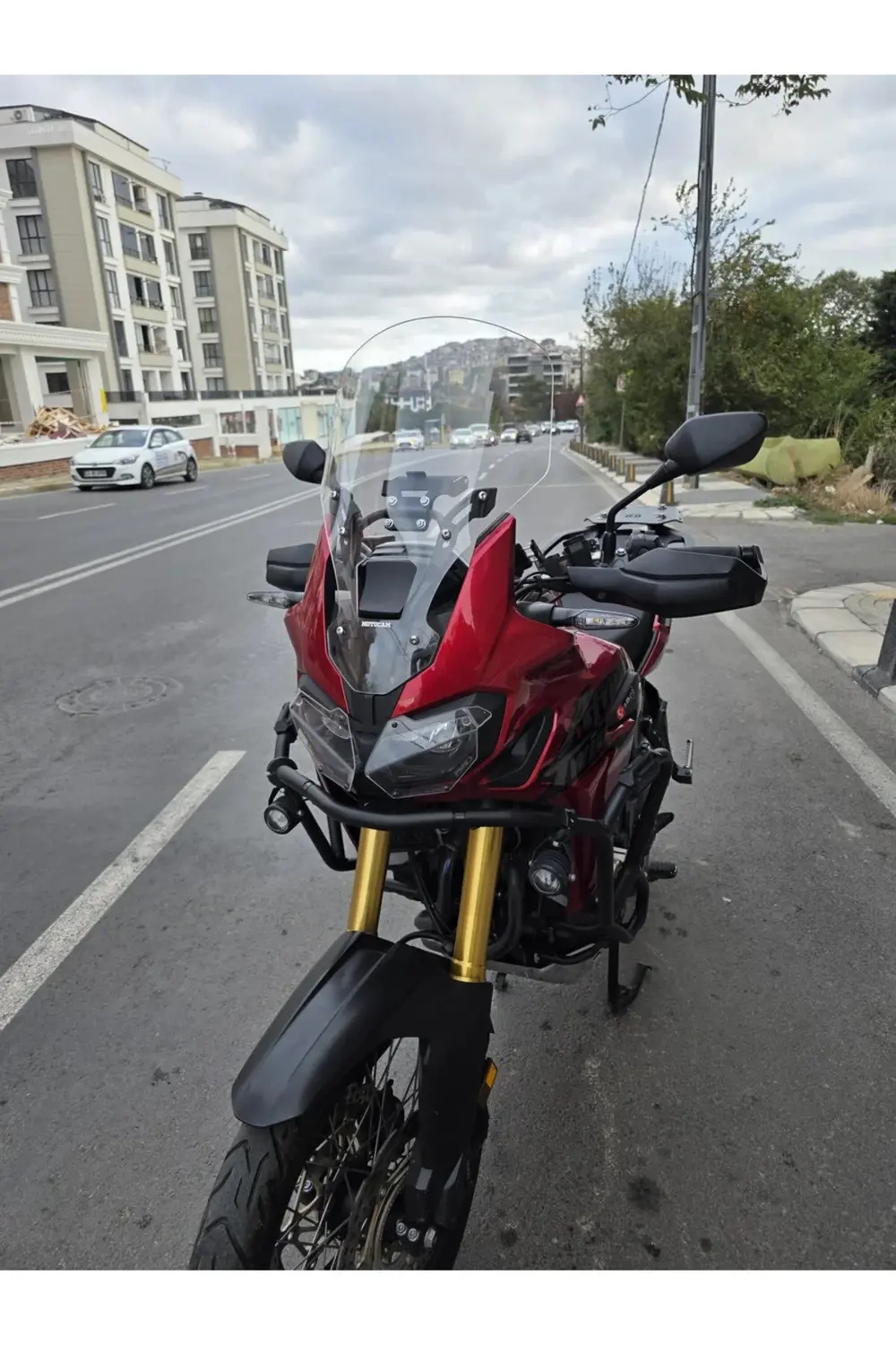 Honda Afrika Twin CRF 1000 Ön Cam 2016-2020 Model 55cm Şeffaf Ren