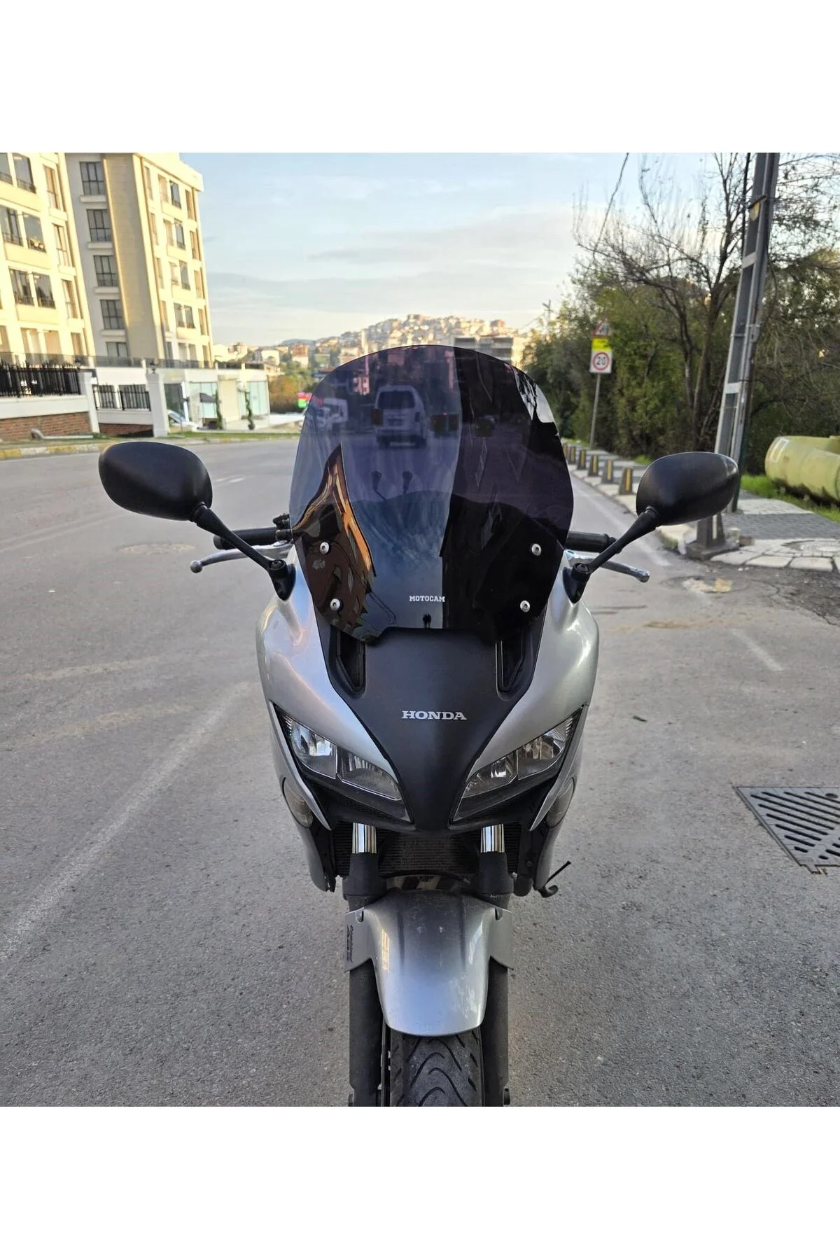 Honda CBF 1000 Ön Cam 2010-2013 Model 40cm Siyah Renkli 4mm - Görsel 7