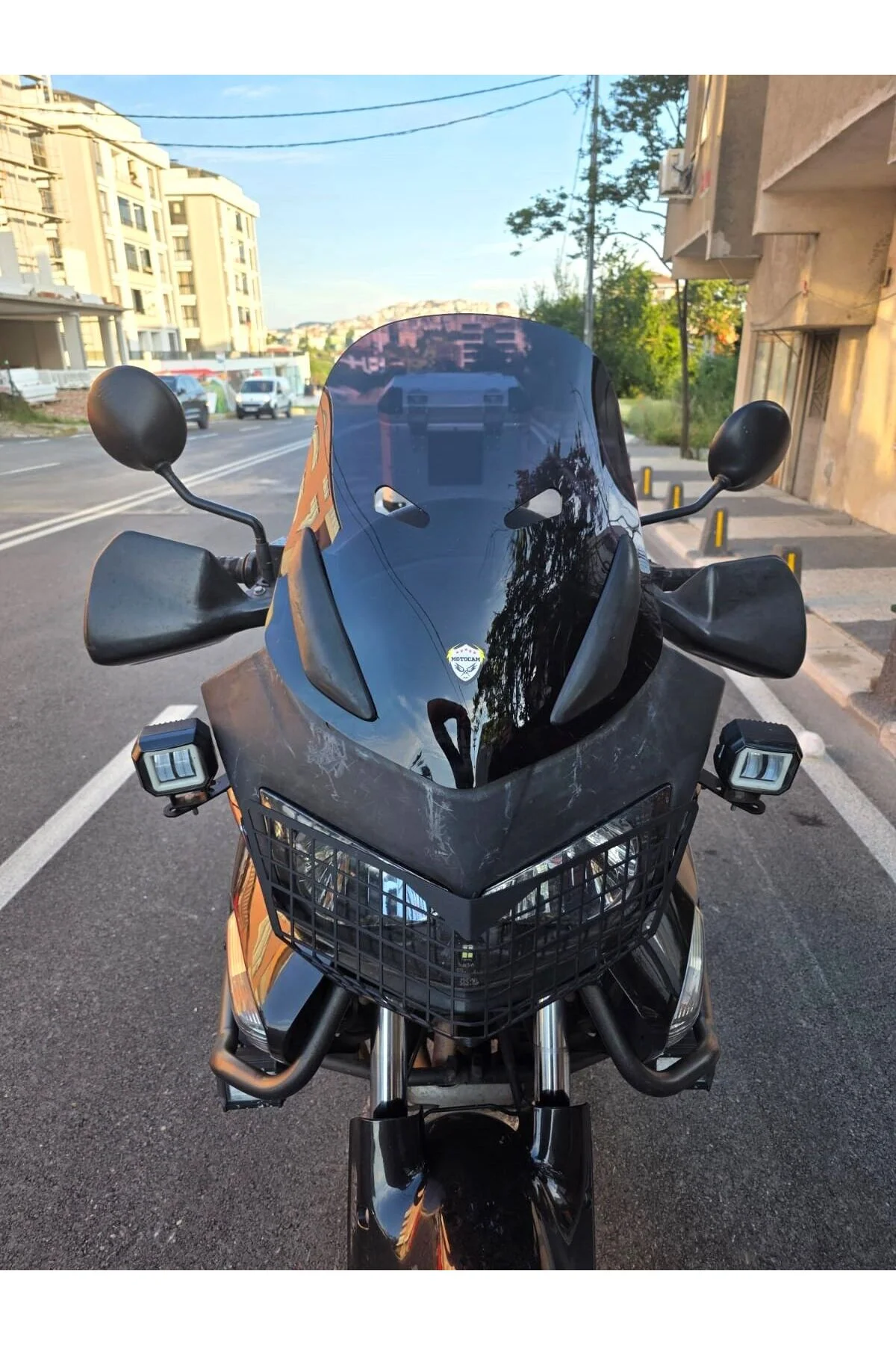 Honda CBF 1000 Ön Cam 2005-2010 Model 48cm Siyah Renkli 4mm - Görsel 7