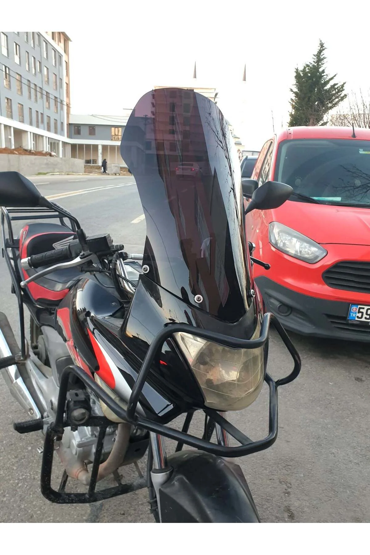 Honda CBF 150 Ön Cam 2005-2017 Model 51cm Siyah Renkli