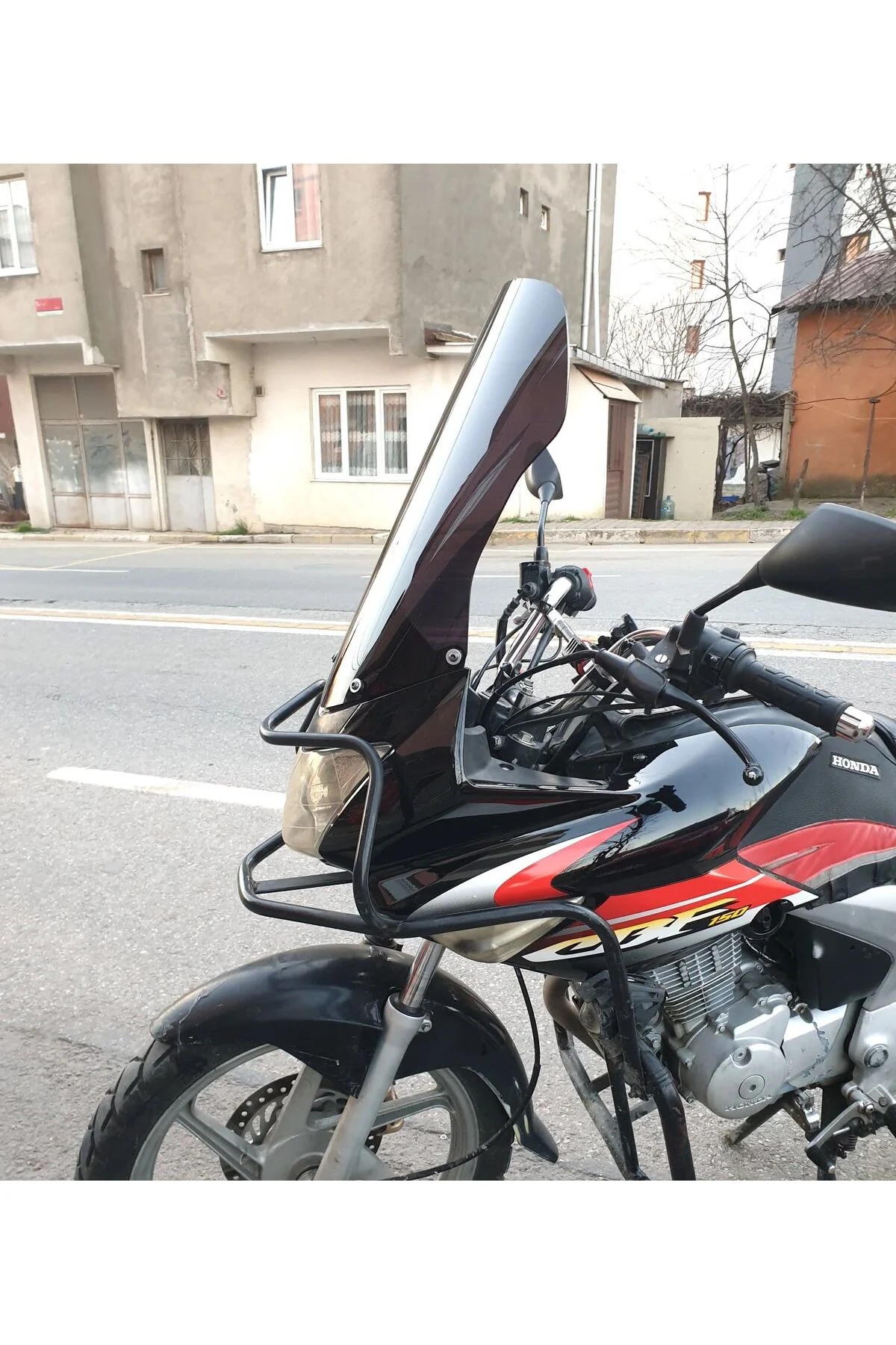 Honda CBF 150 Ön Cam 2005-2017 Model 51cm Siyah Renkli