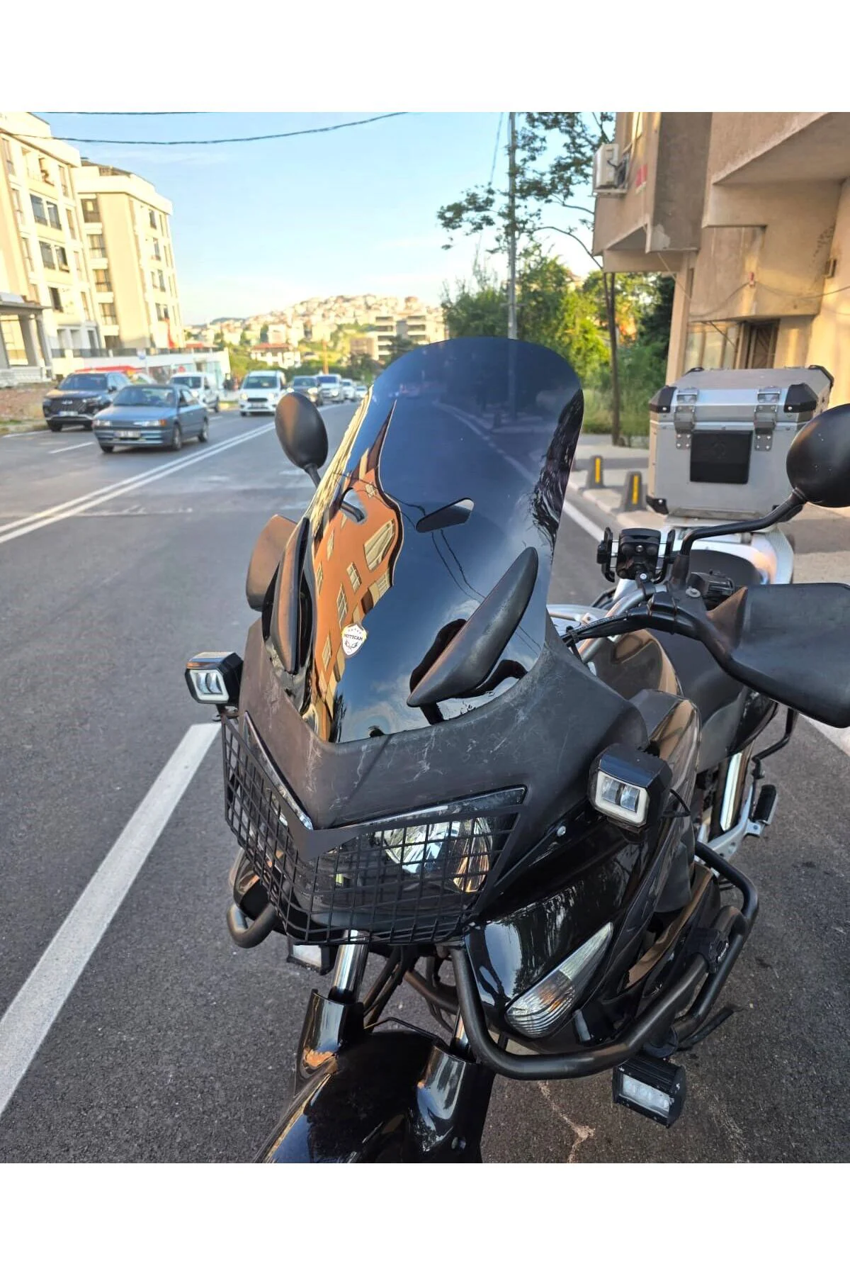 Honda CBF 600 Ön Cam 2005-2013 Model 48cm Siyah Renkli 4mm