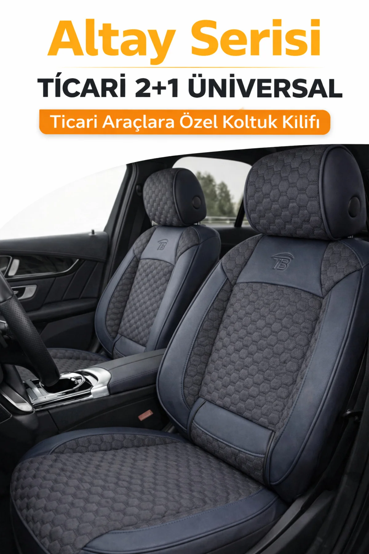 Honda City 2006-2008 2+1 Arka Sırt Oturak Uyumlu Altay Serisi Füme Koltuk Kılıfı