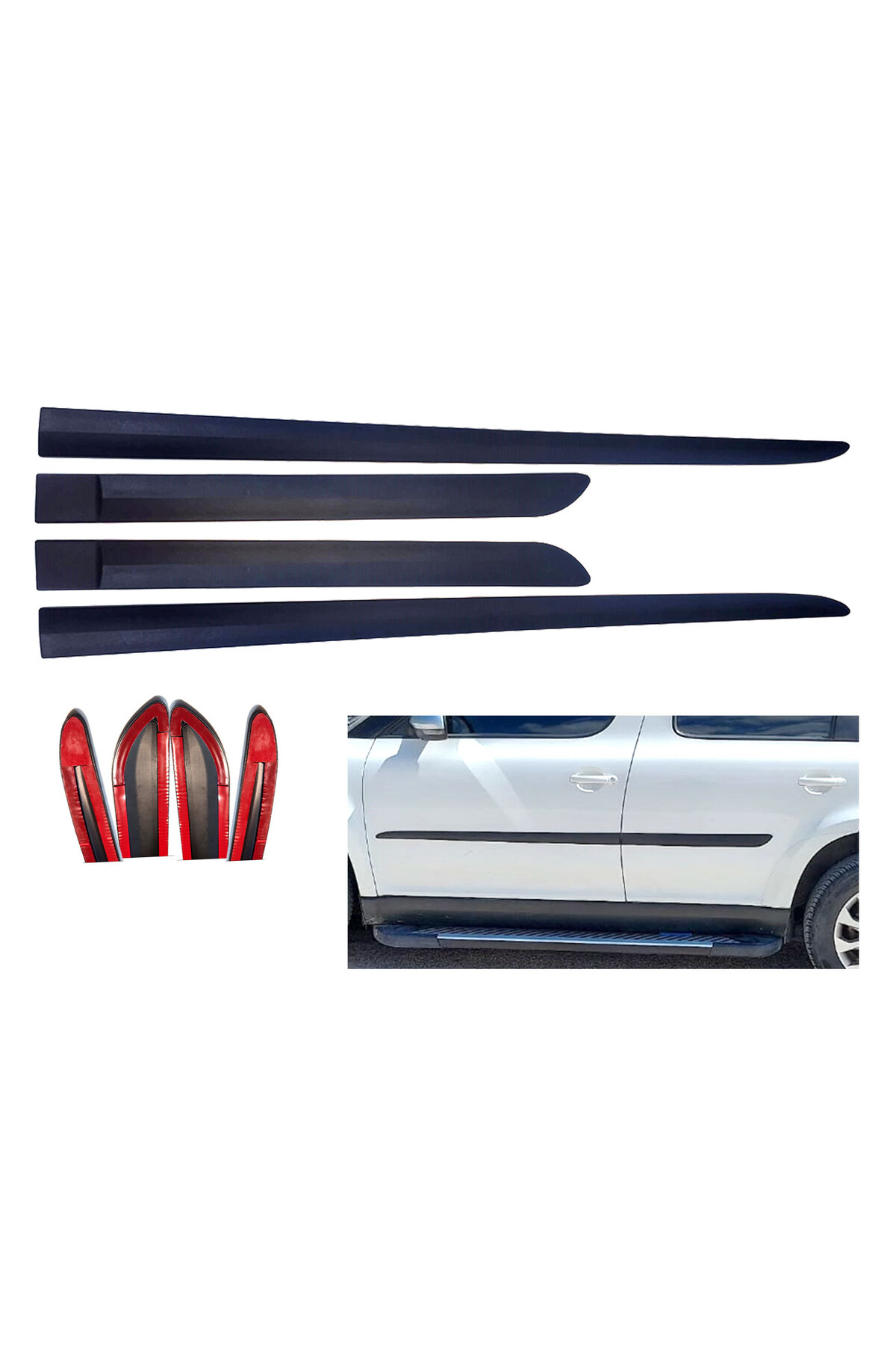 Honda City 2019-2023 Kırılmaz ABS Yan Kapı Koruma Çıtası Siyah 1.