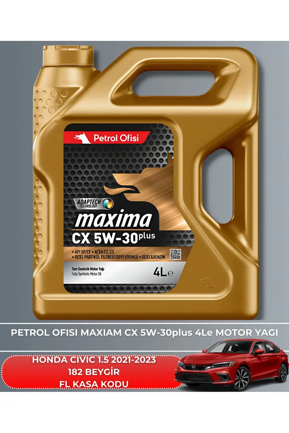 HONDA CIVIC 1.5 VTEC 2021-2022-2023 182 BEYGİR BAKIM SETİ