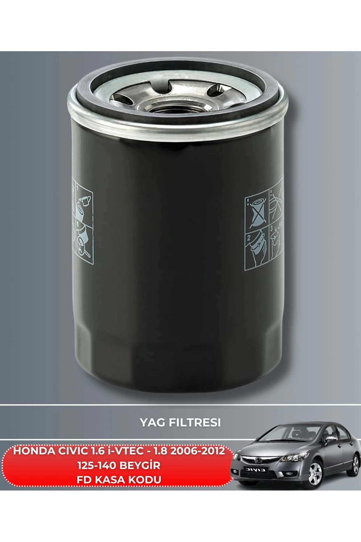 HONDA CIVIC 1.6 i-VTEC-1.8 2006-2012 125-140 BEYGİR FİLTRE SETİ 3