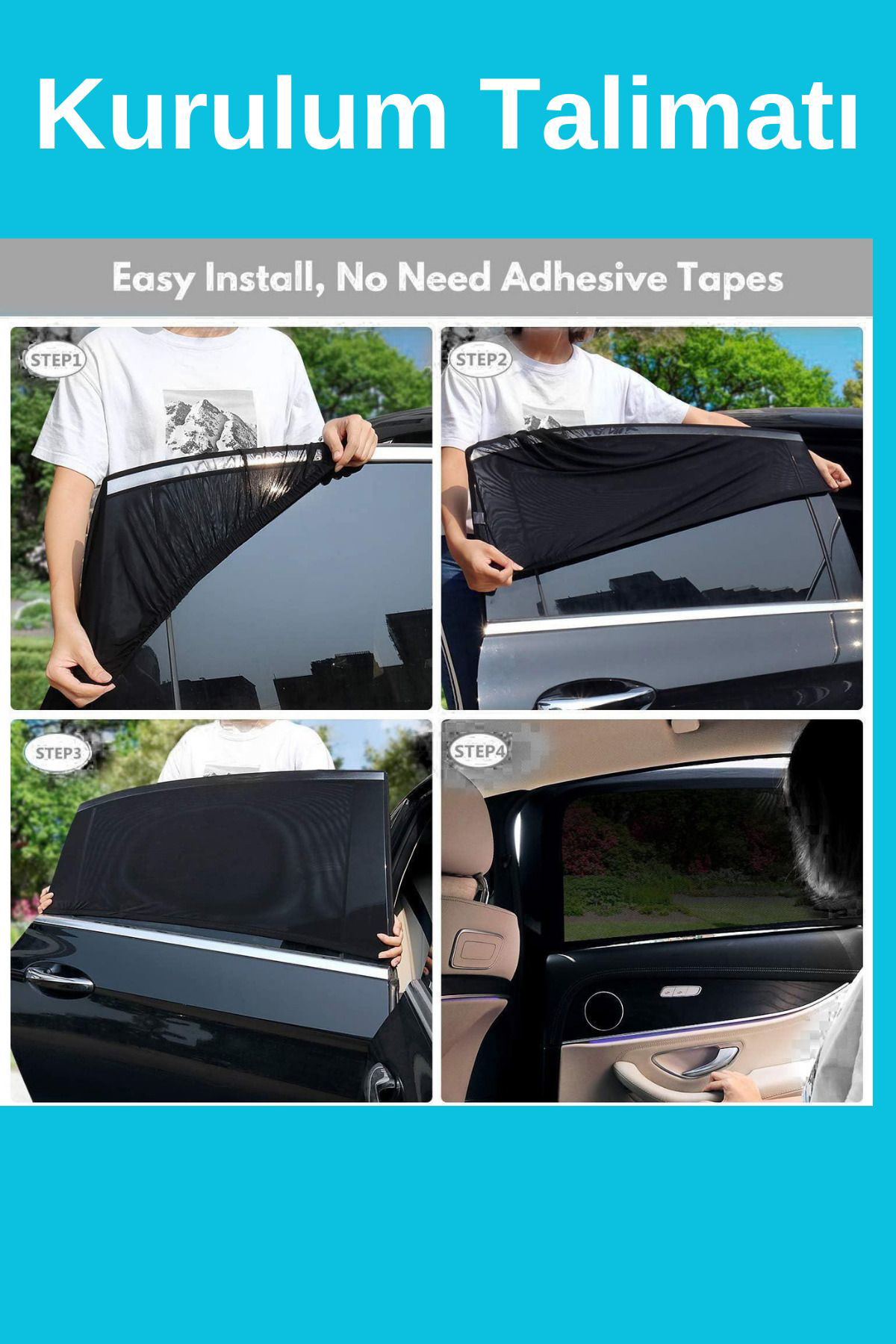 Honda Civic 1987 - 1991 Hatchback Uyumlu Yan Cam Güneşliği Ön vey