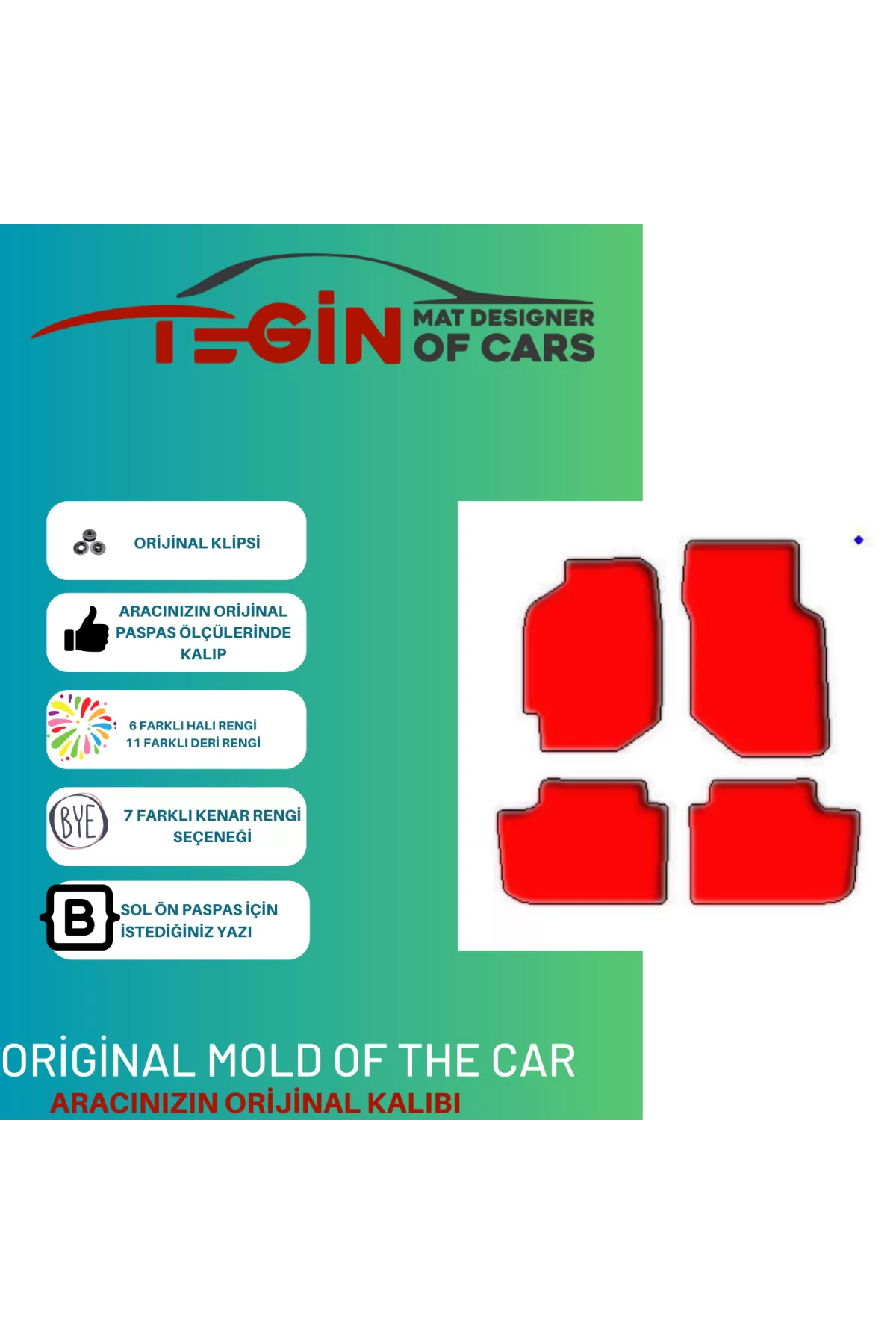 Honda Civic 1987-1991 -sedan Prime Gri Halı Gri Kenar Halı Paspas