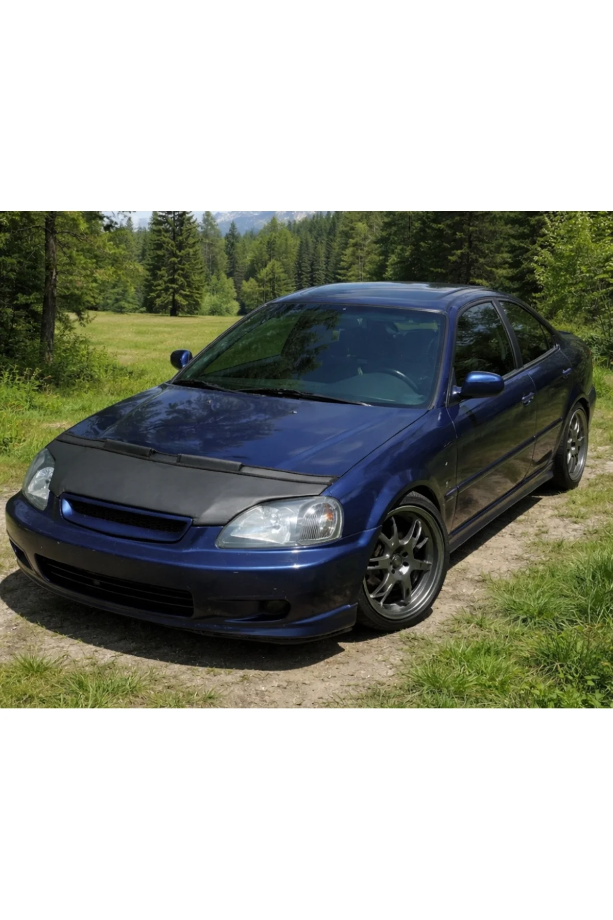 Honda Civic 1996-2000 Ön Kaput Maskesi Siyah Deri – Profesyonel Koruma - Görsel 2