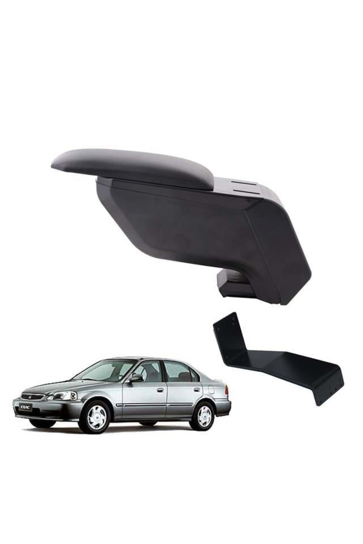 Honda Civic 1997 Delmesiz Çelik Ayaklı Siyah Kolçak Kol Dayama